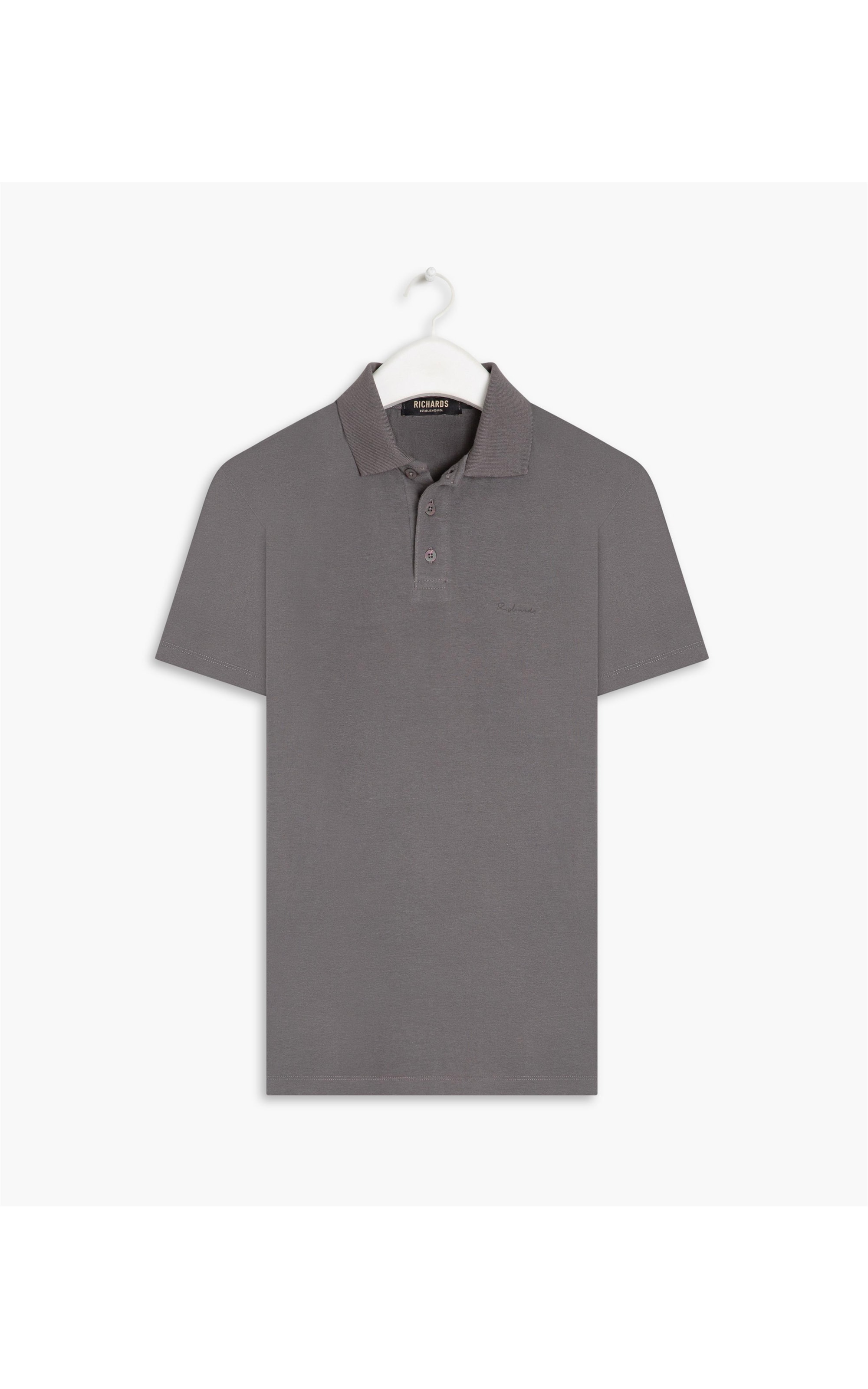  Polo Cotton Slim Basic Grafite