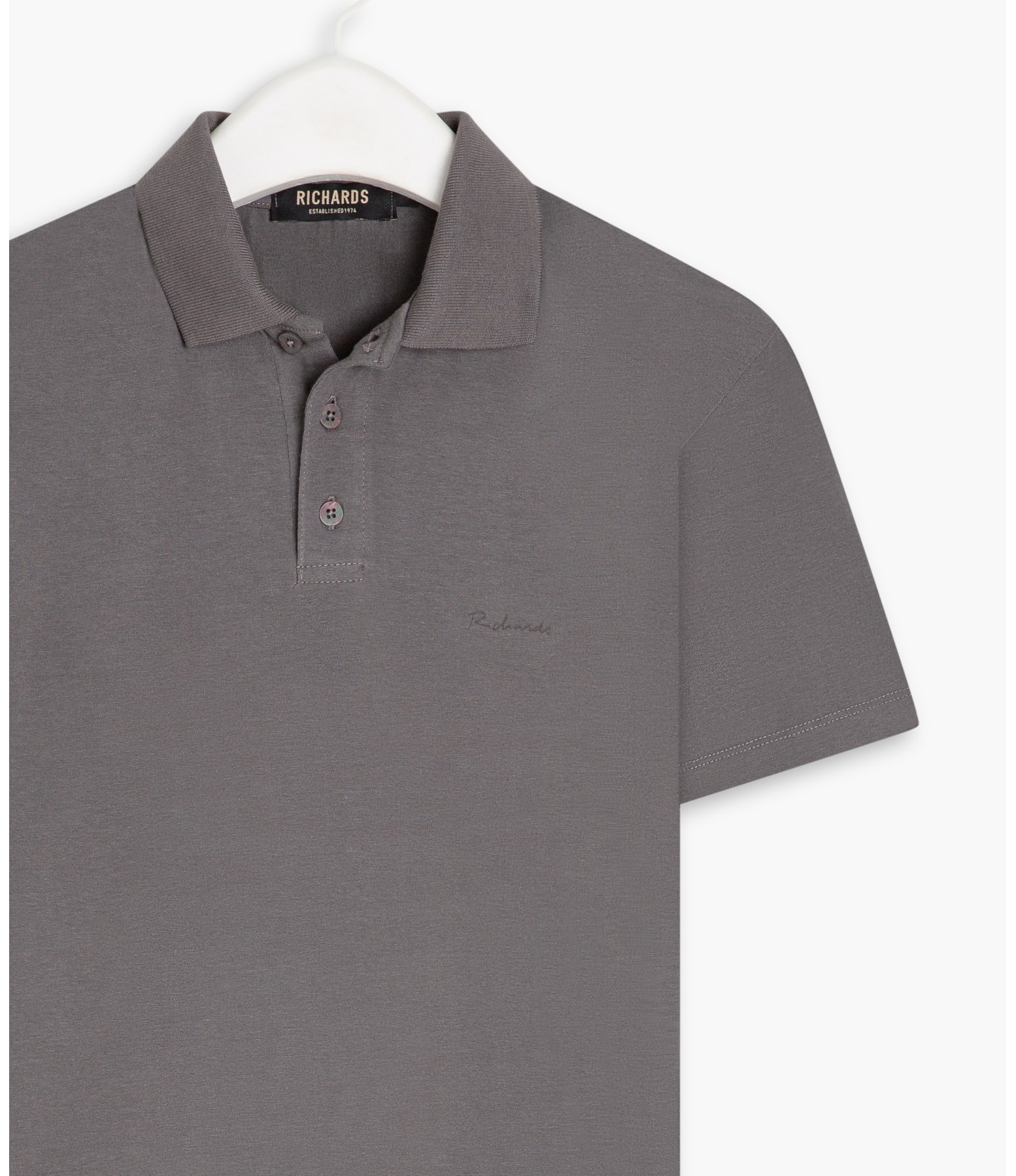  Polo Cotton Slim Basic Grafite