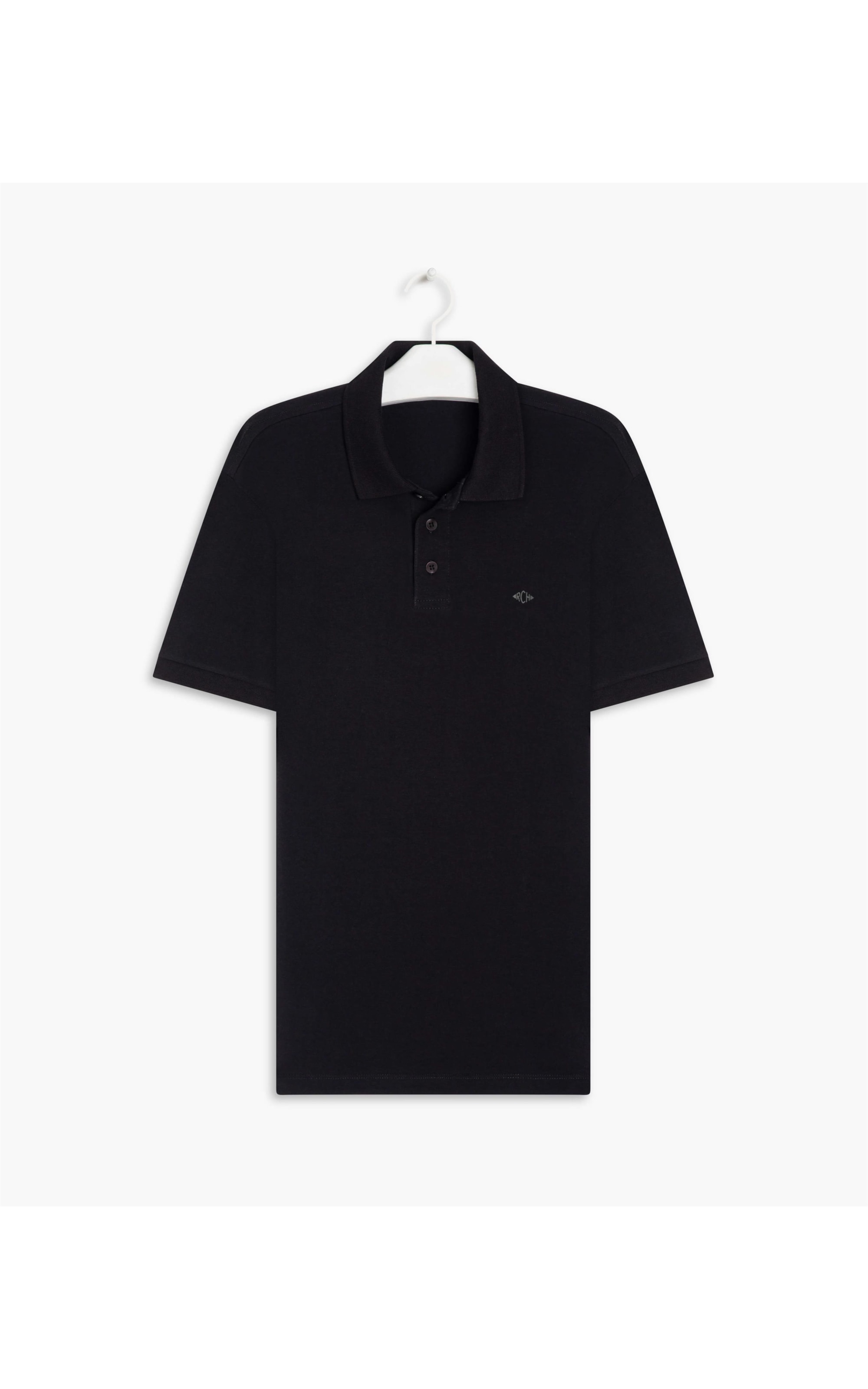  Polo Cotton Slim Basic Preto