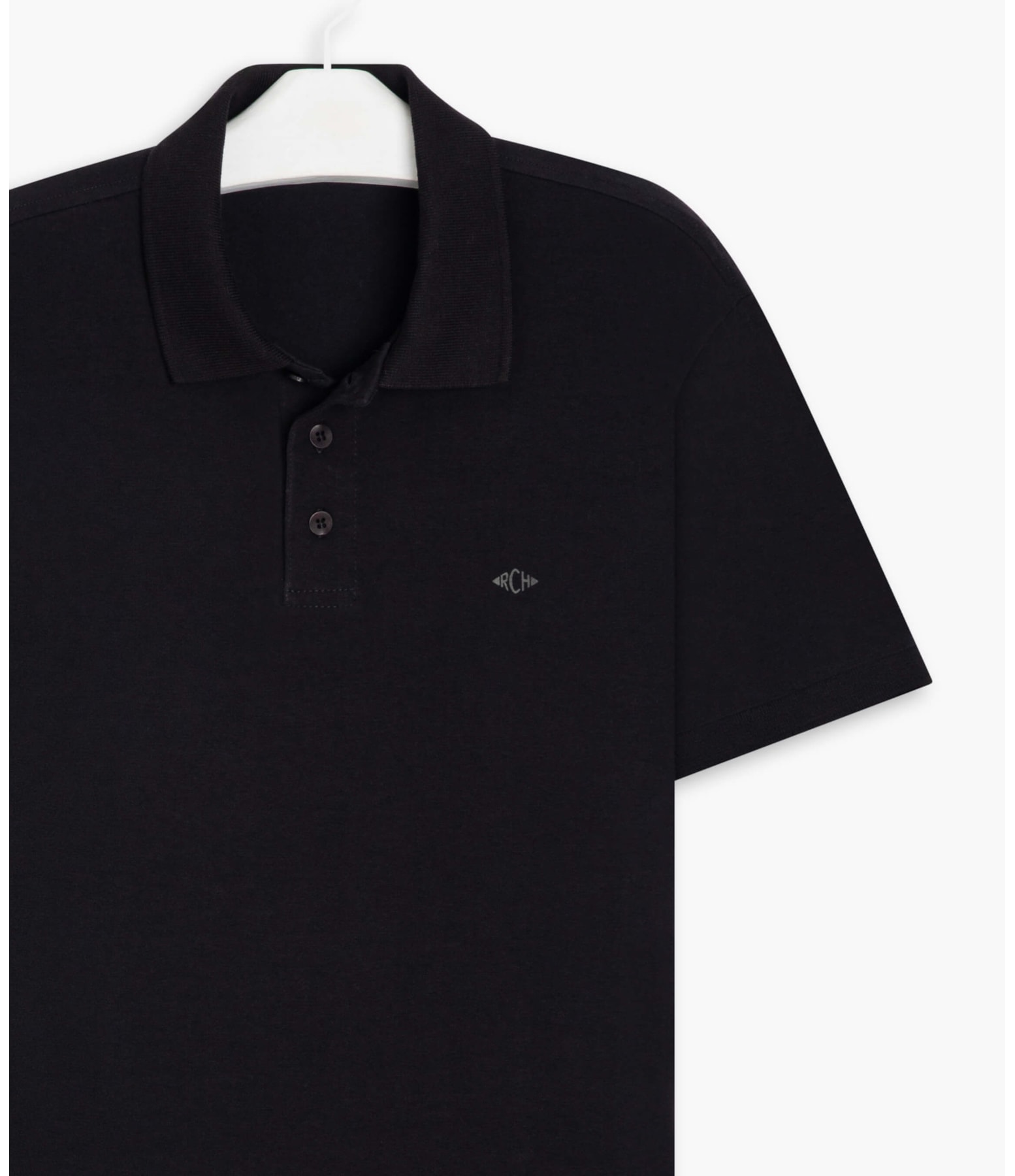  Polo Cotton Slim Basic Preto