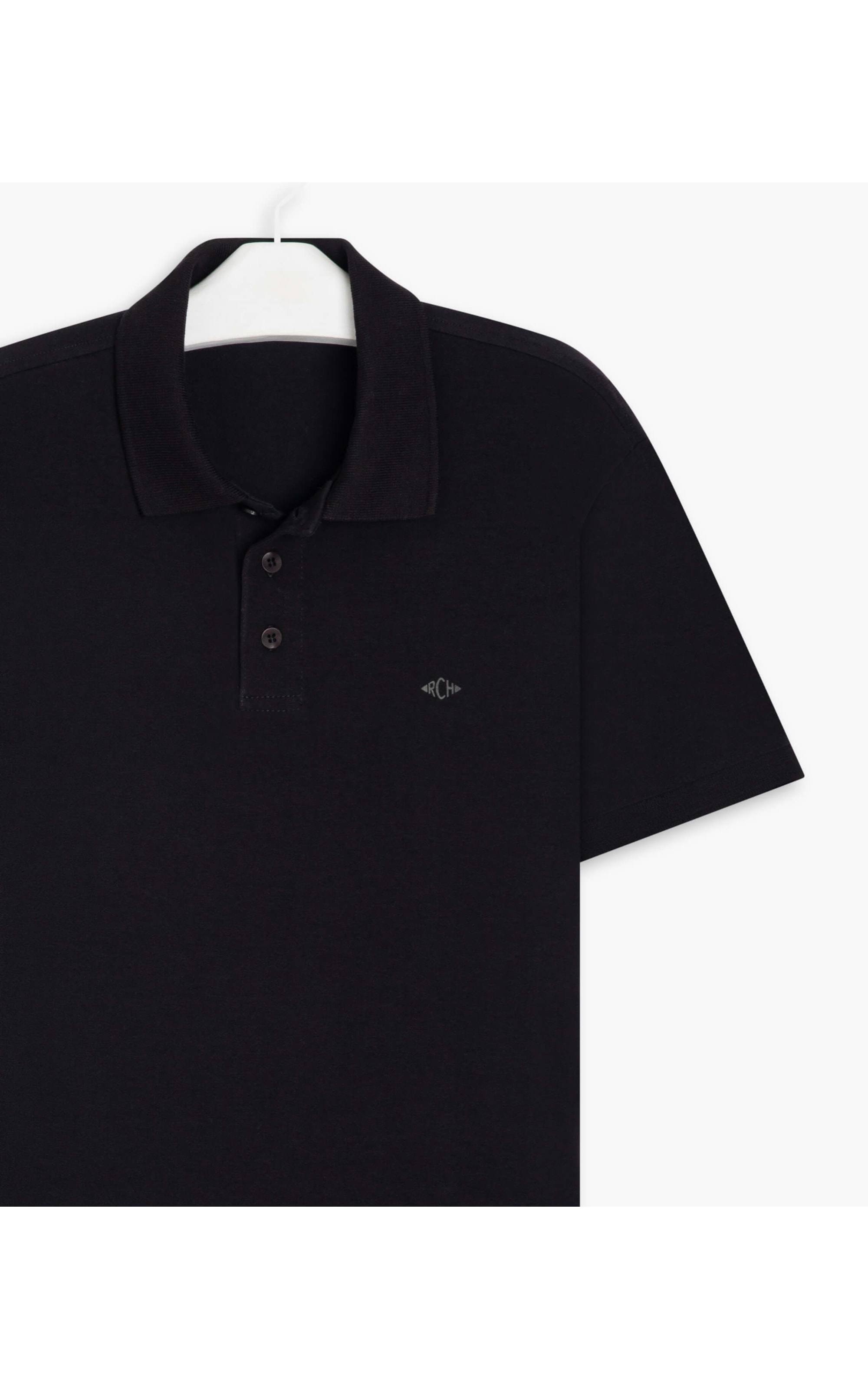  Polo Cotton Slim Basic Preto
