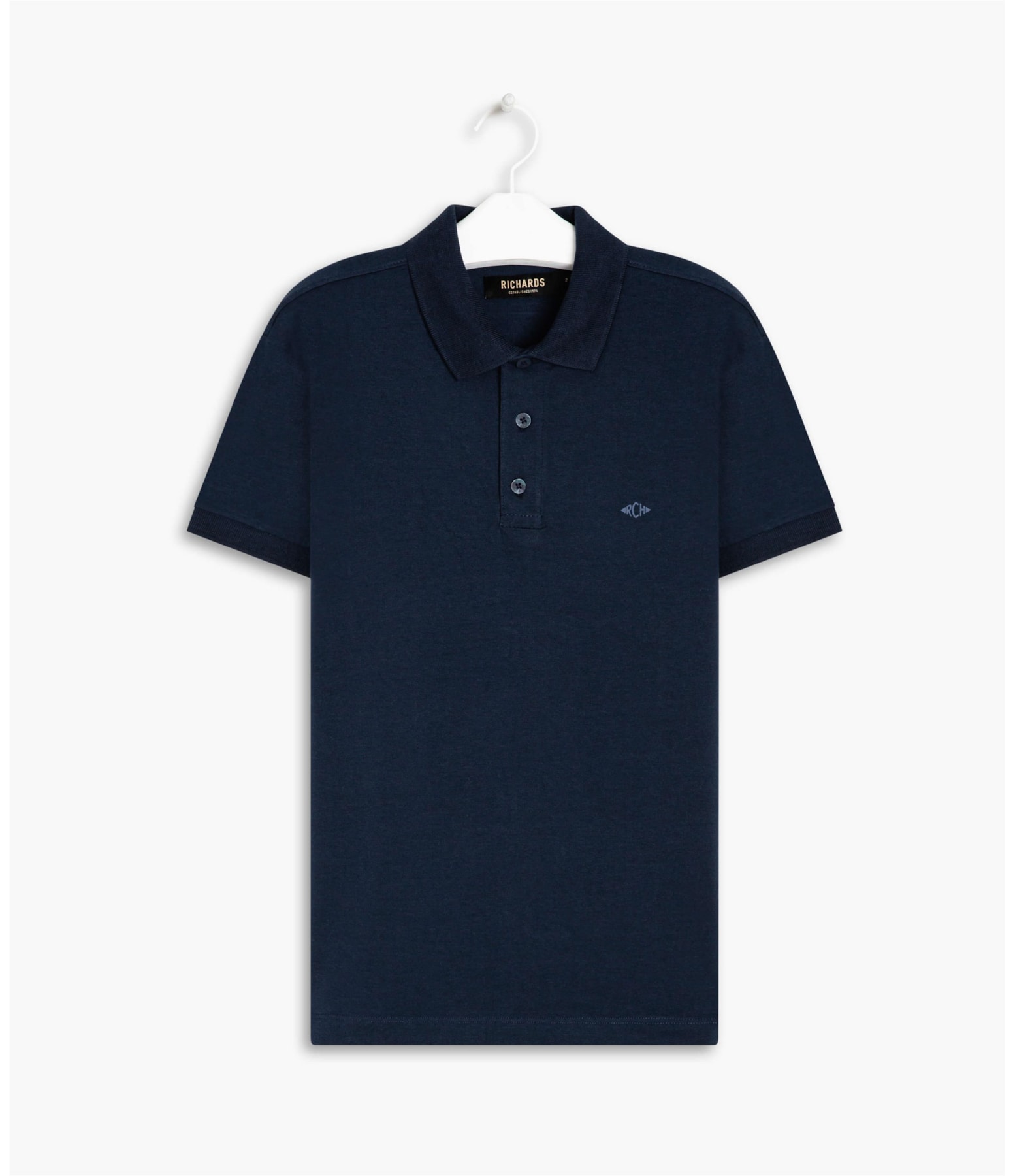Polo Cotton Slim Marinho