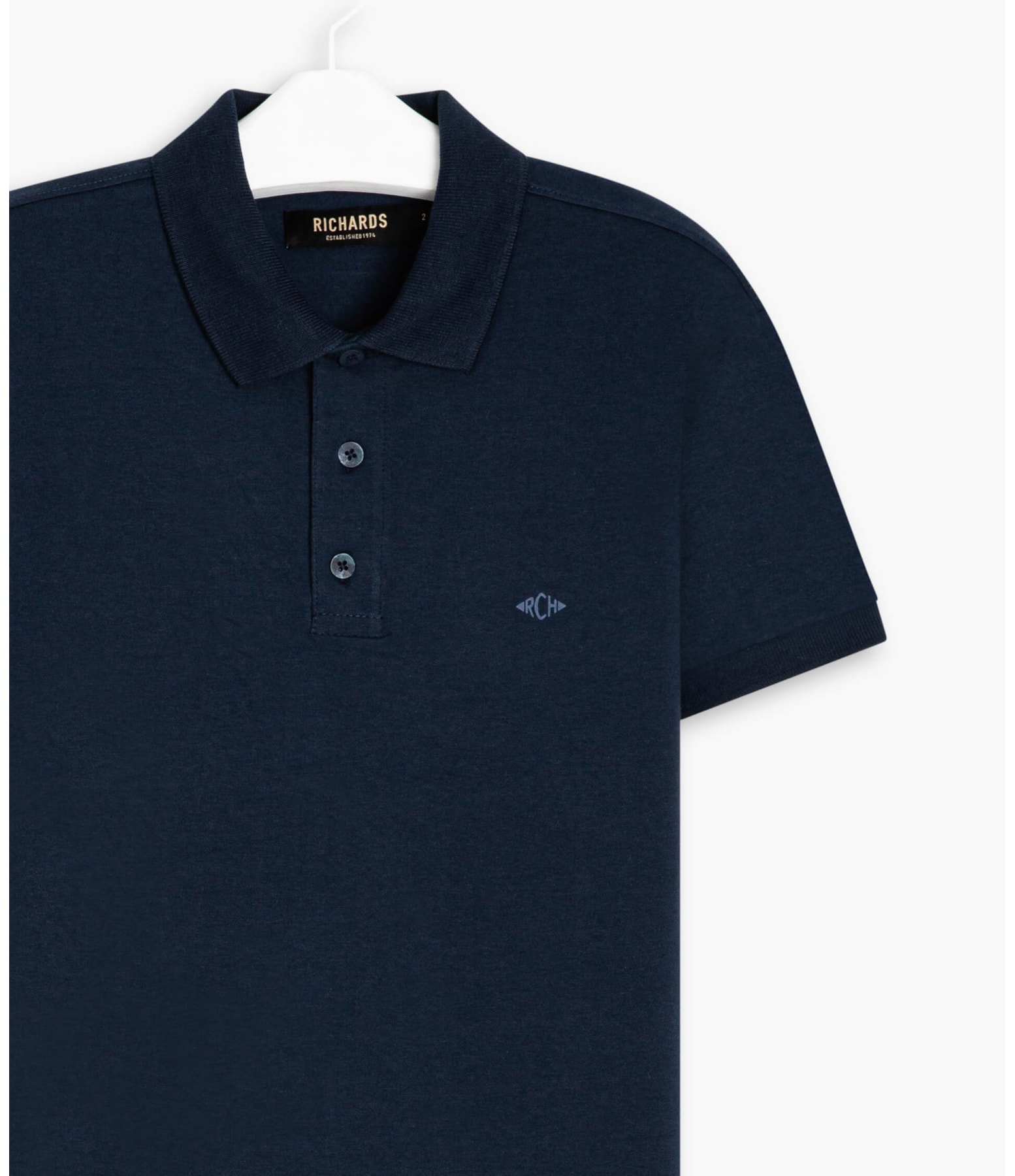 Polo Cotton Slim Marinho