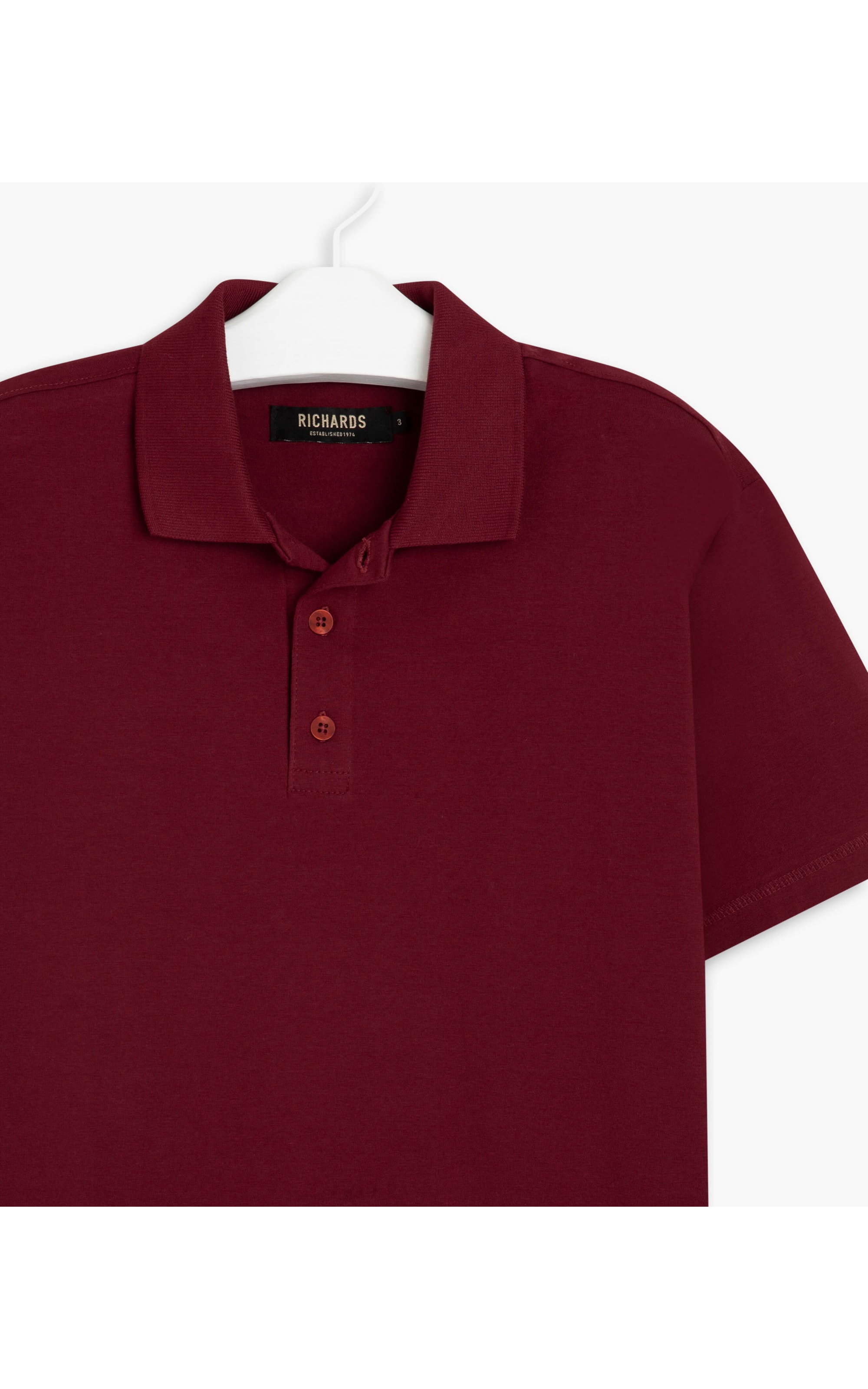 Polo Cotton Slim Relax Bordeaux