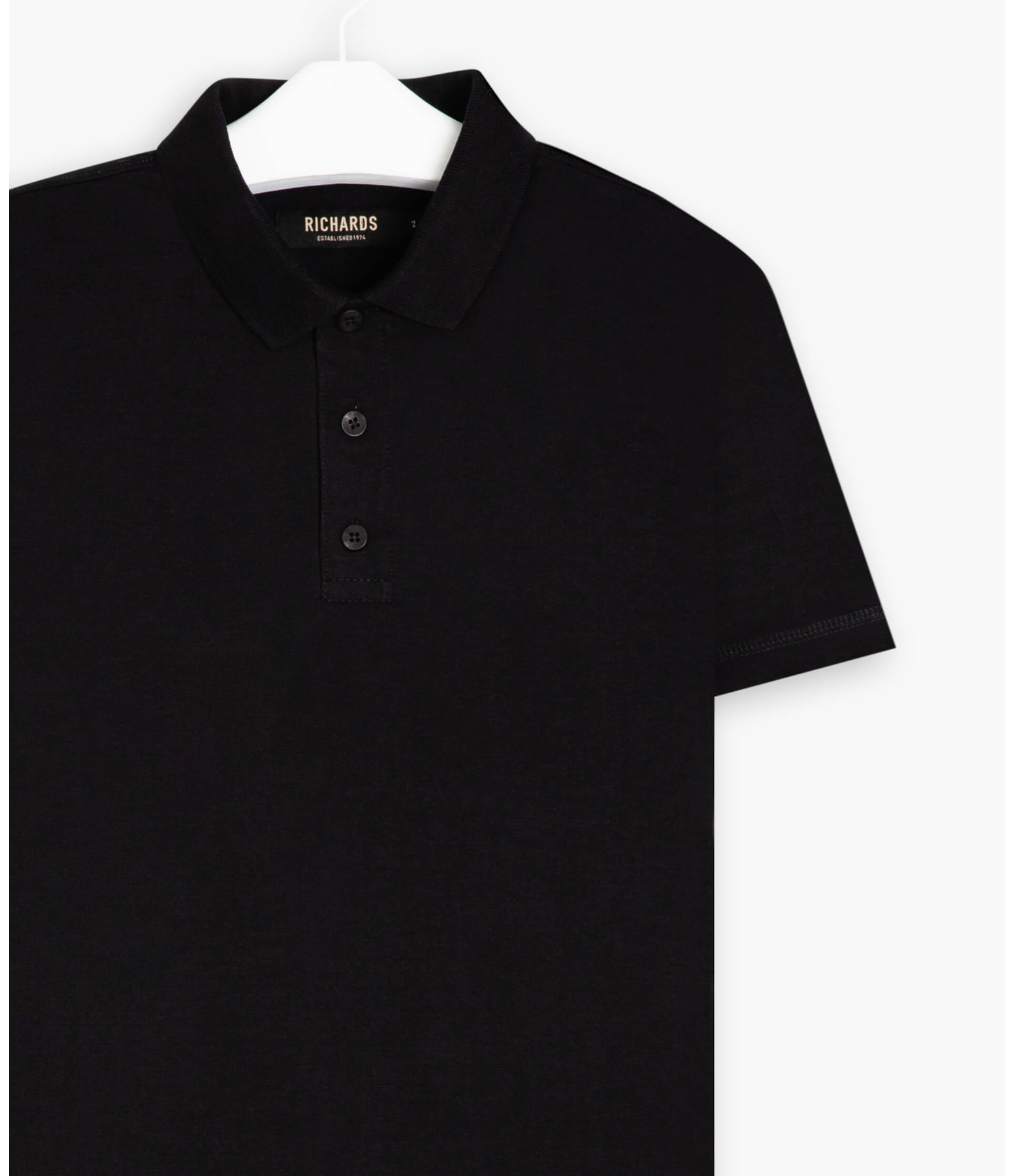 Polo Cotton Slim Relax Preto