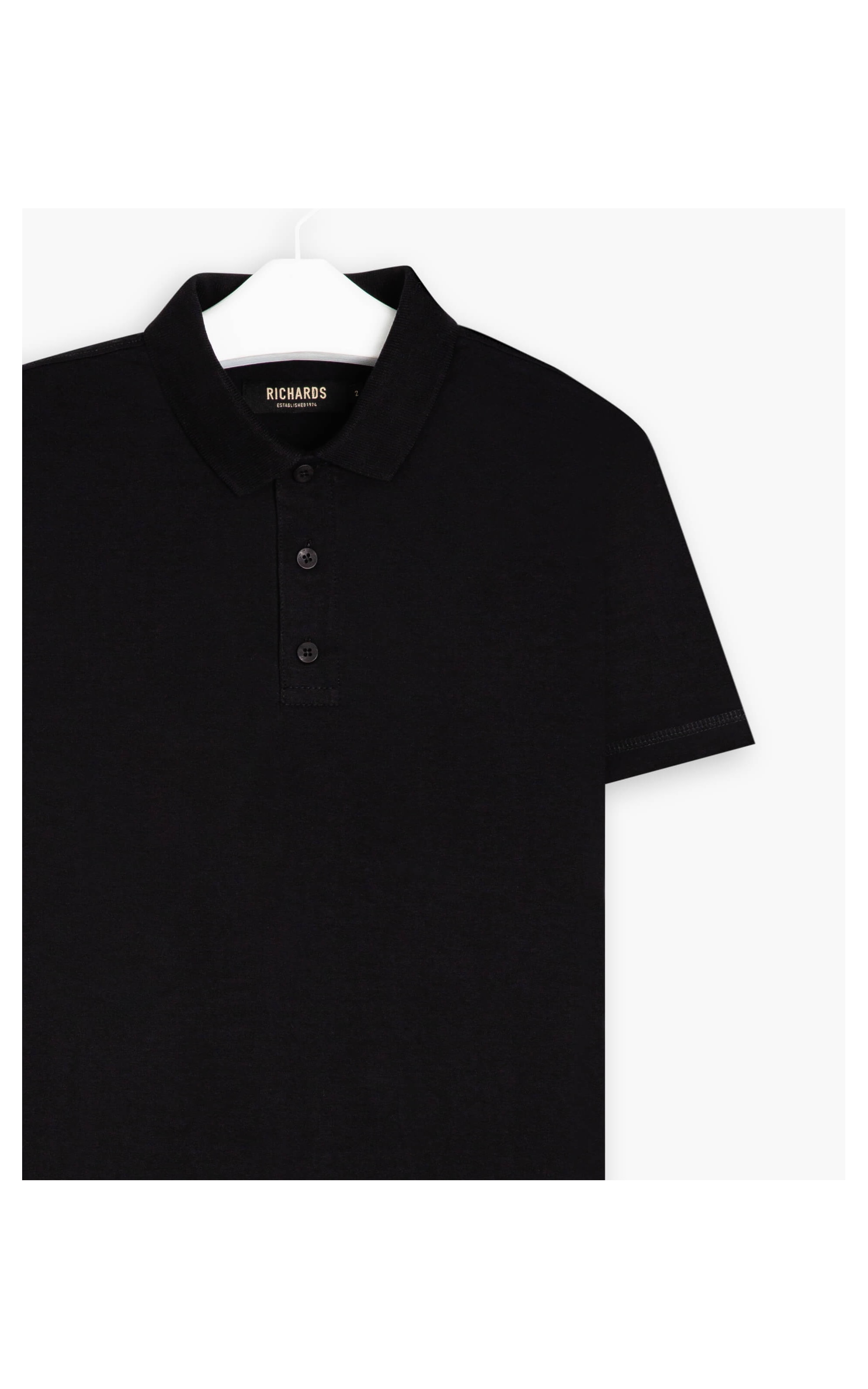 Polo Cotton Slim Relax Preto