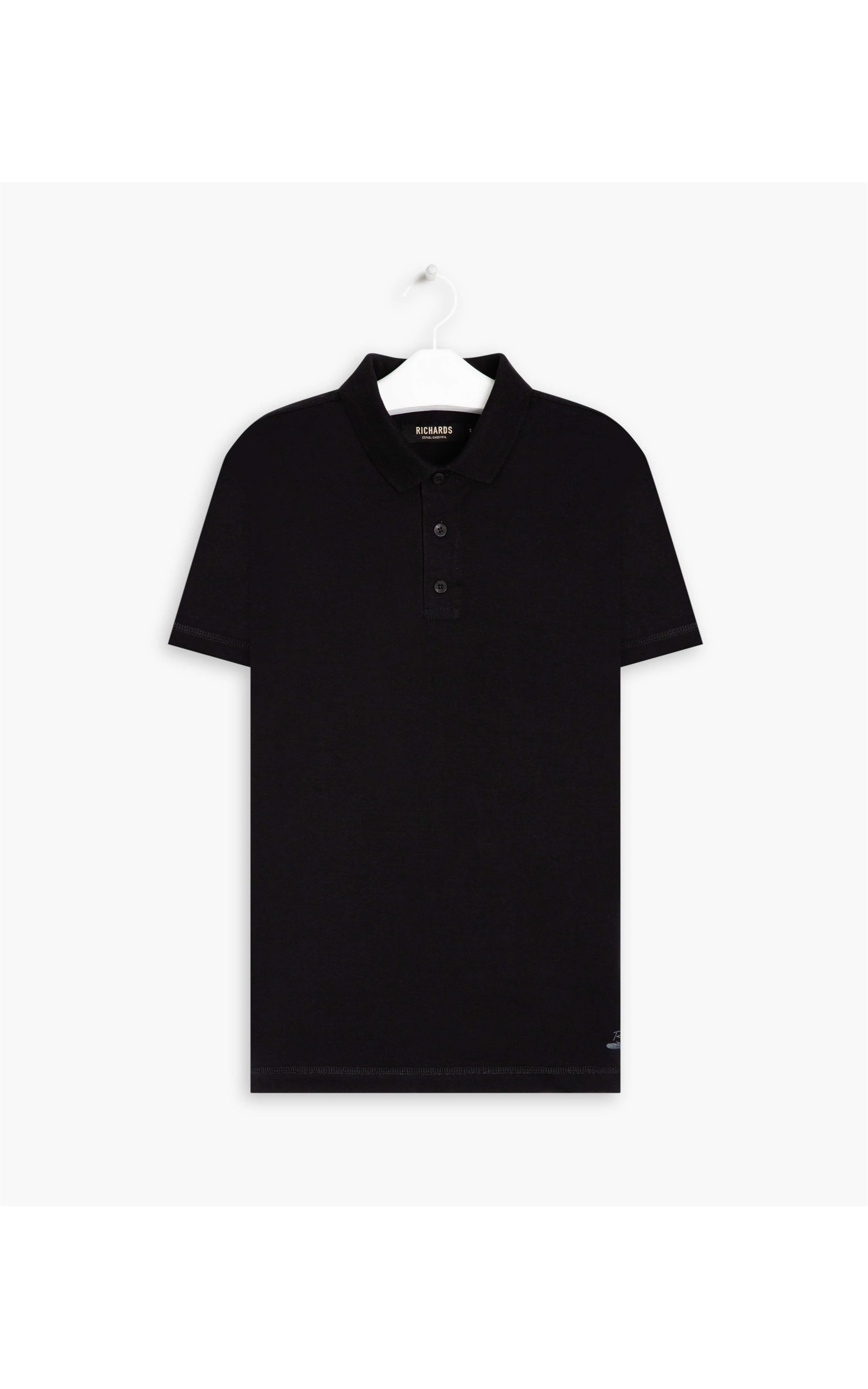 Polo Cotton Slim Relax Preto