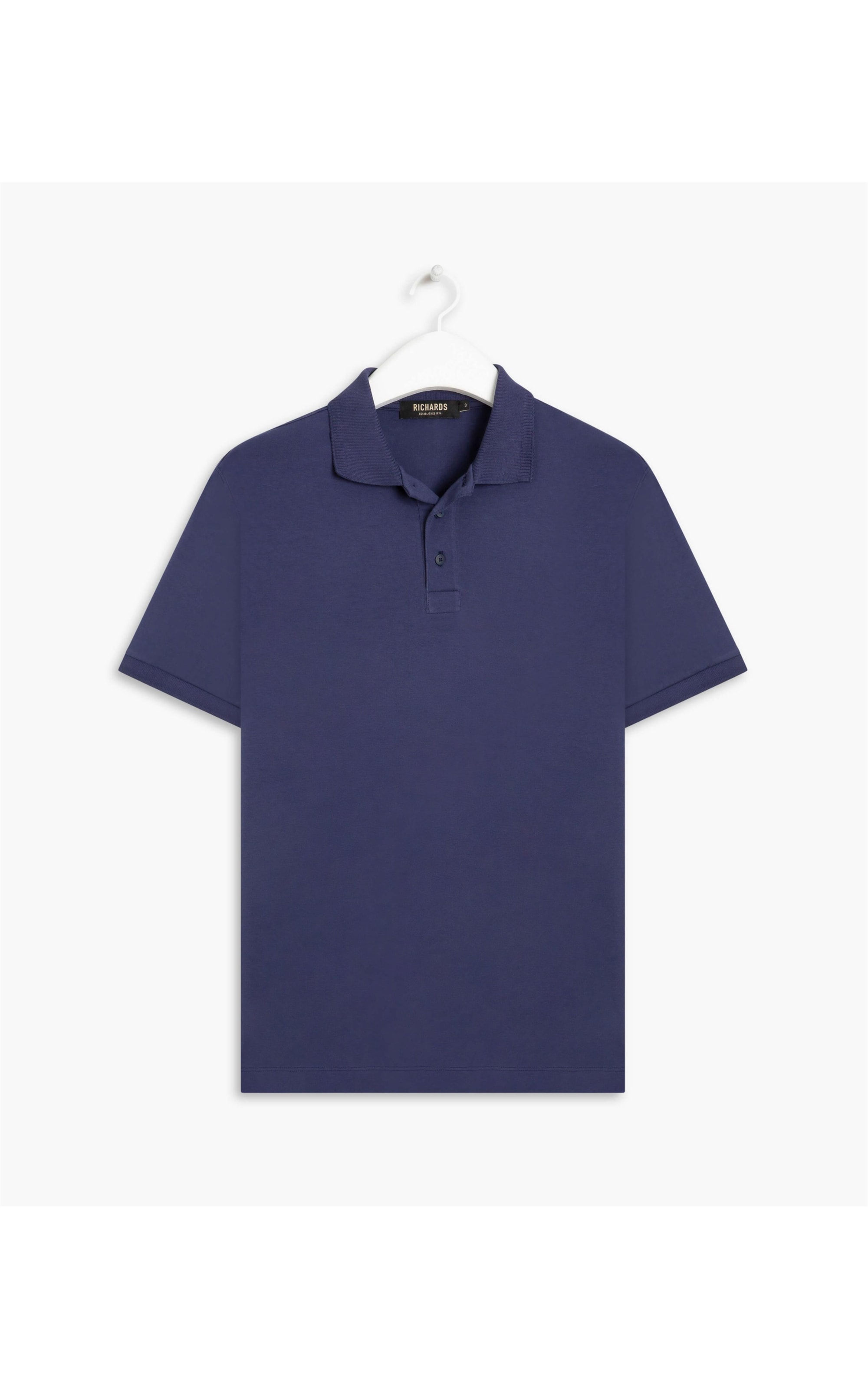 Polo Cotton Slim Textura Purple Blue