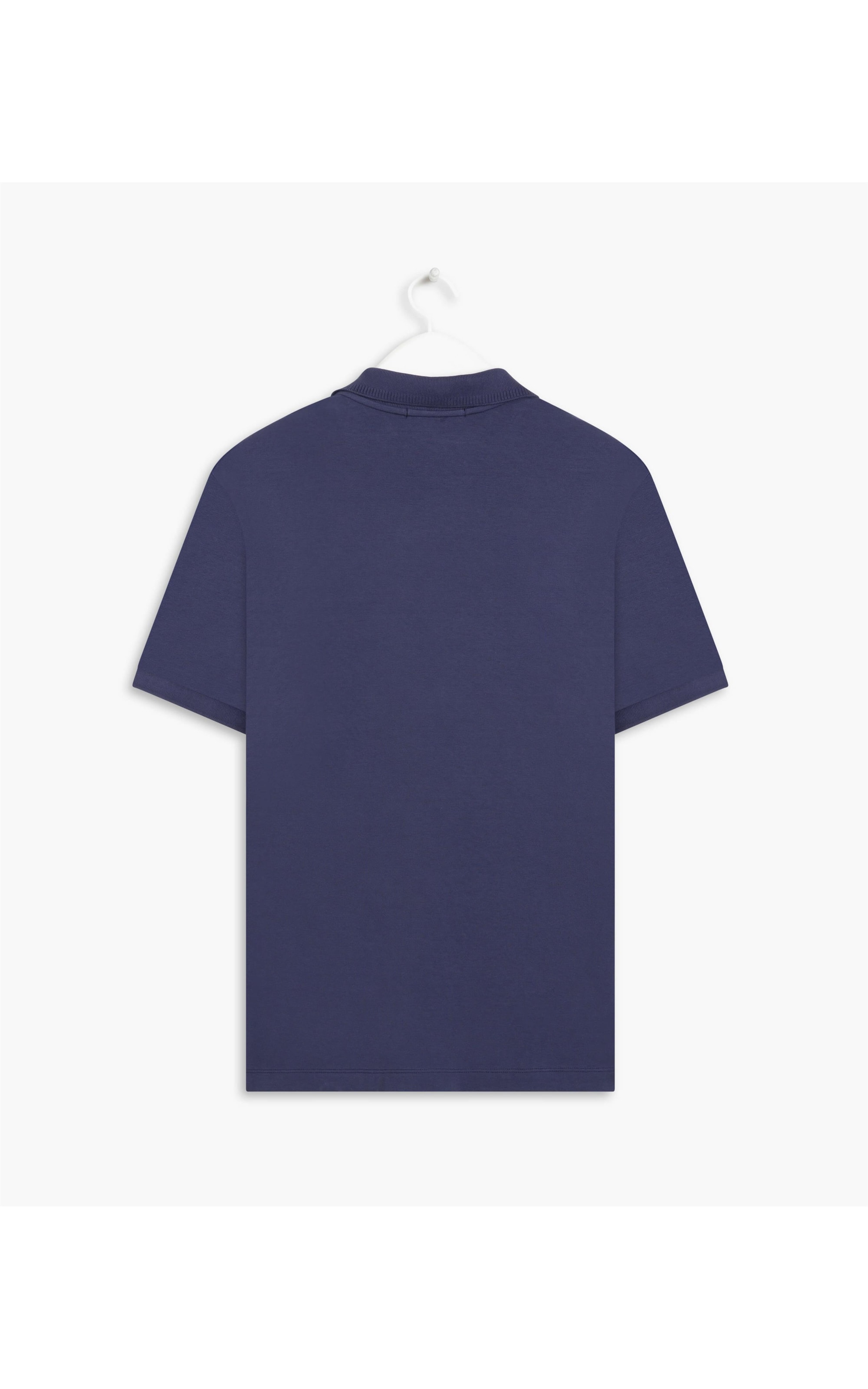 Polo Cotton Slim Textura Purple Blue