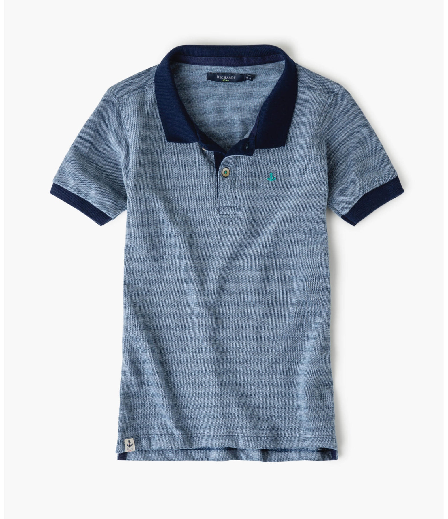 Polo Diferenciada Mini Print Índigo