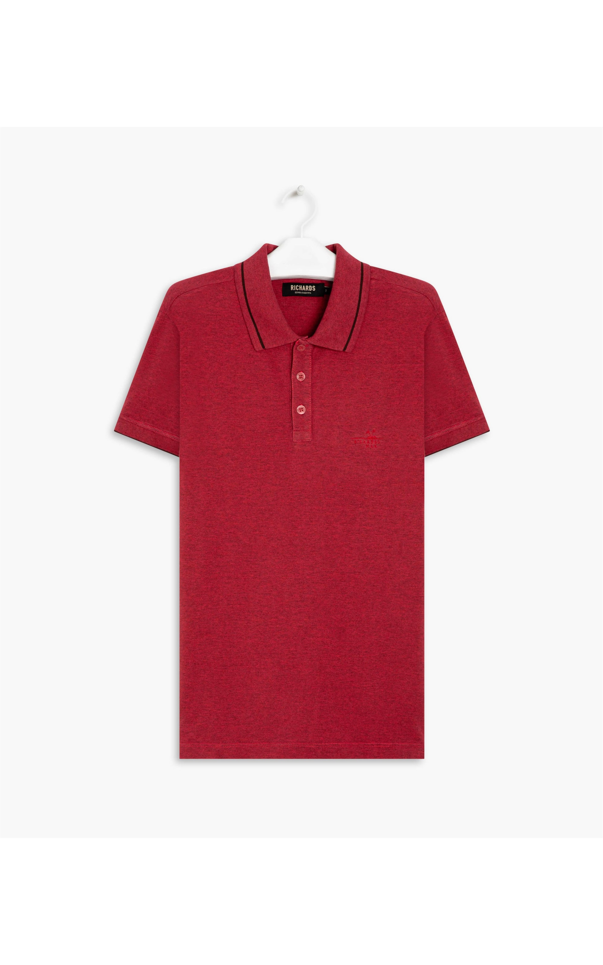 Polo Estampa Mar Friso Cereja