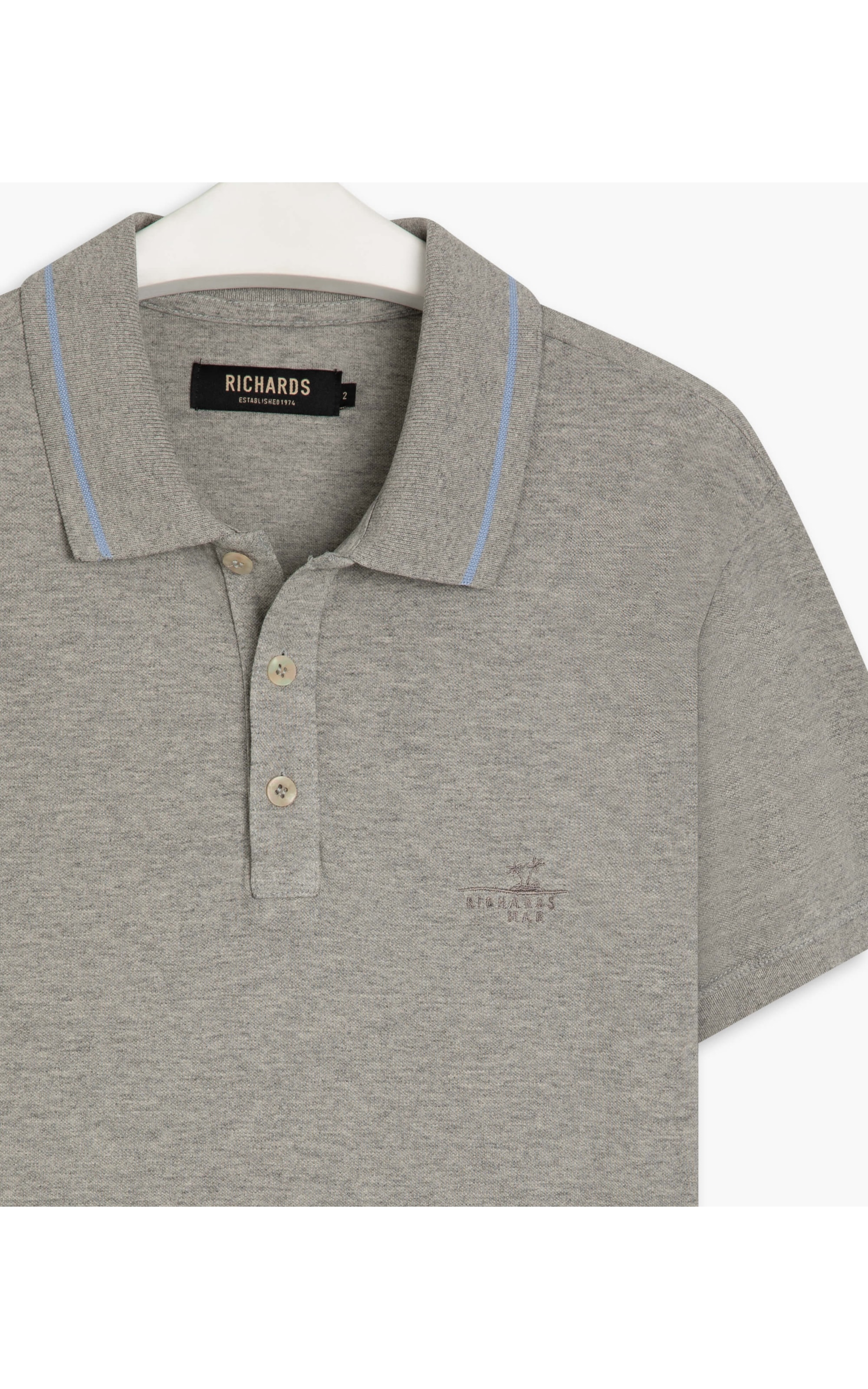 Polo Estampa Mar Friso Silver Gray