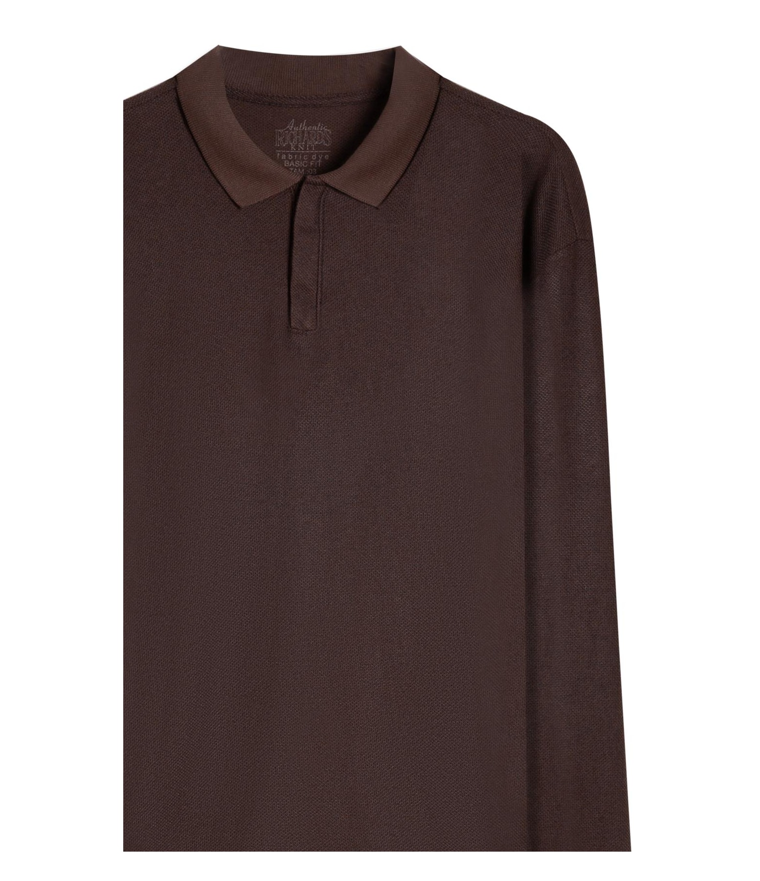 Polo Favo Com Ziper Ml Marrom Mescla