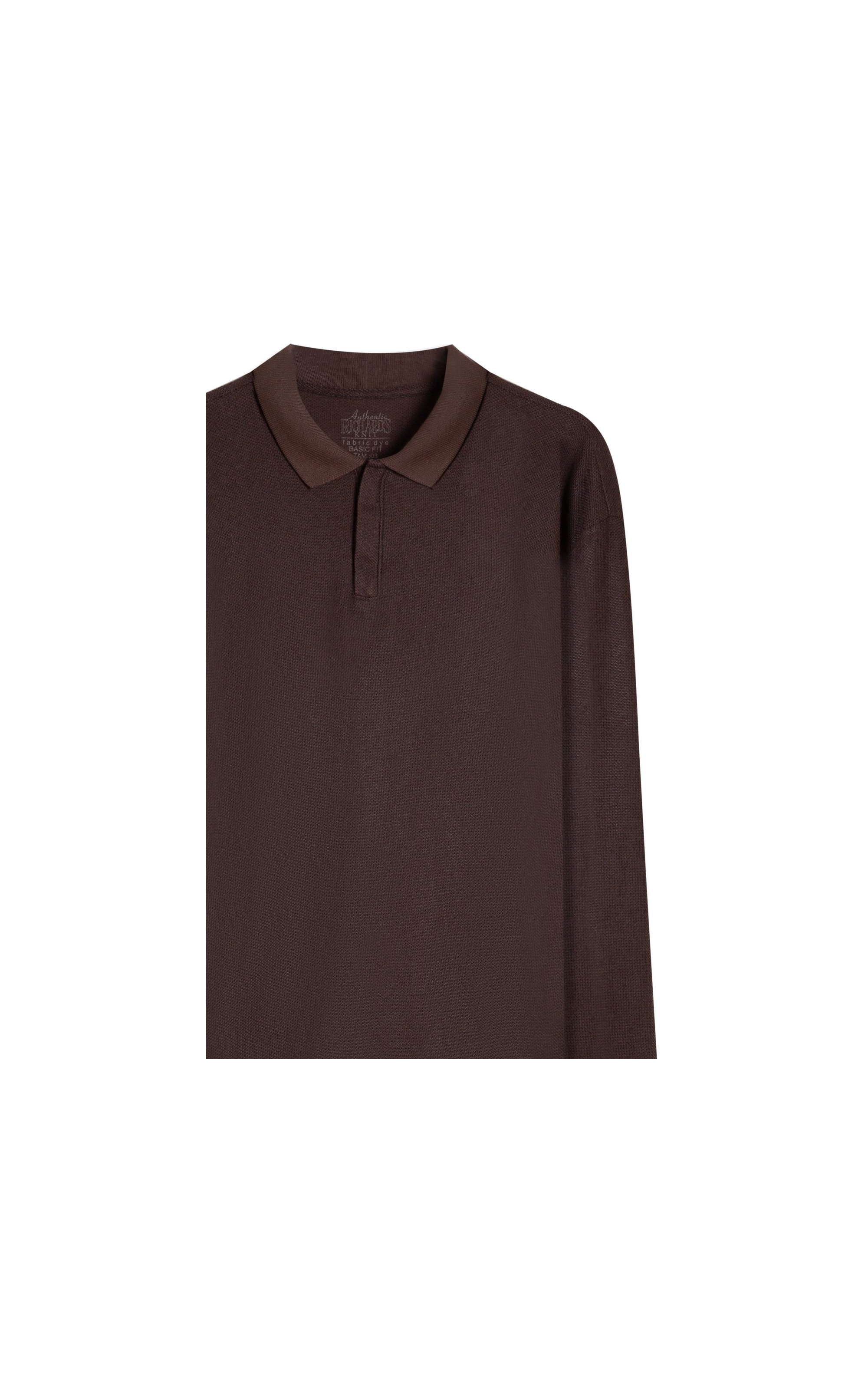 Polo Favo Com Ziper Ml Marrom Mescla