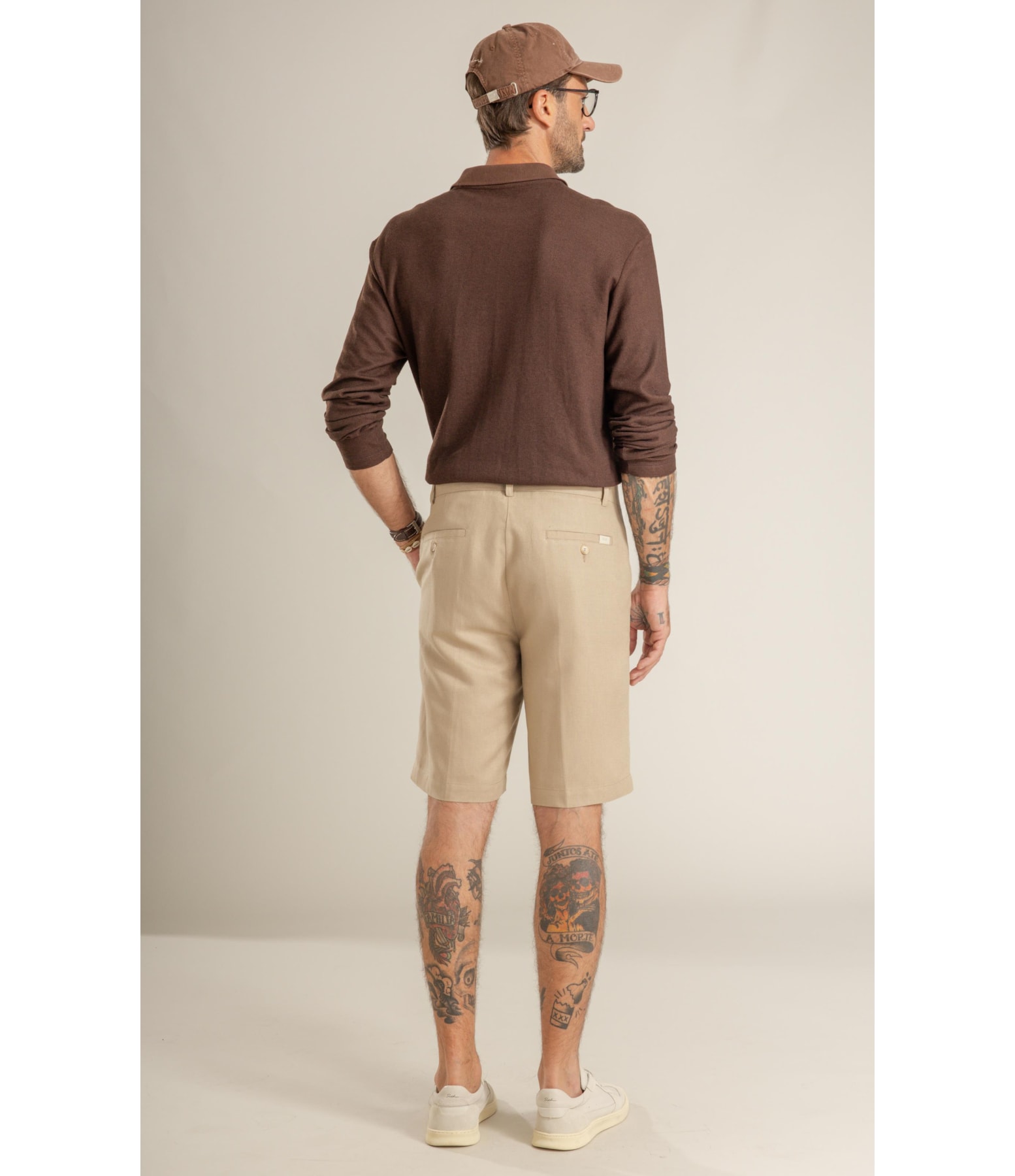 Polo Favo Com Ziper Ml Marrom Mescla