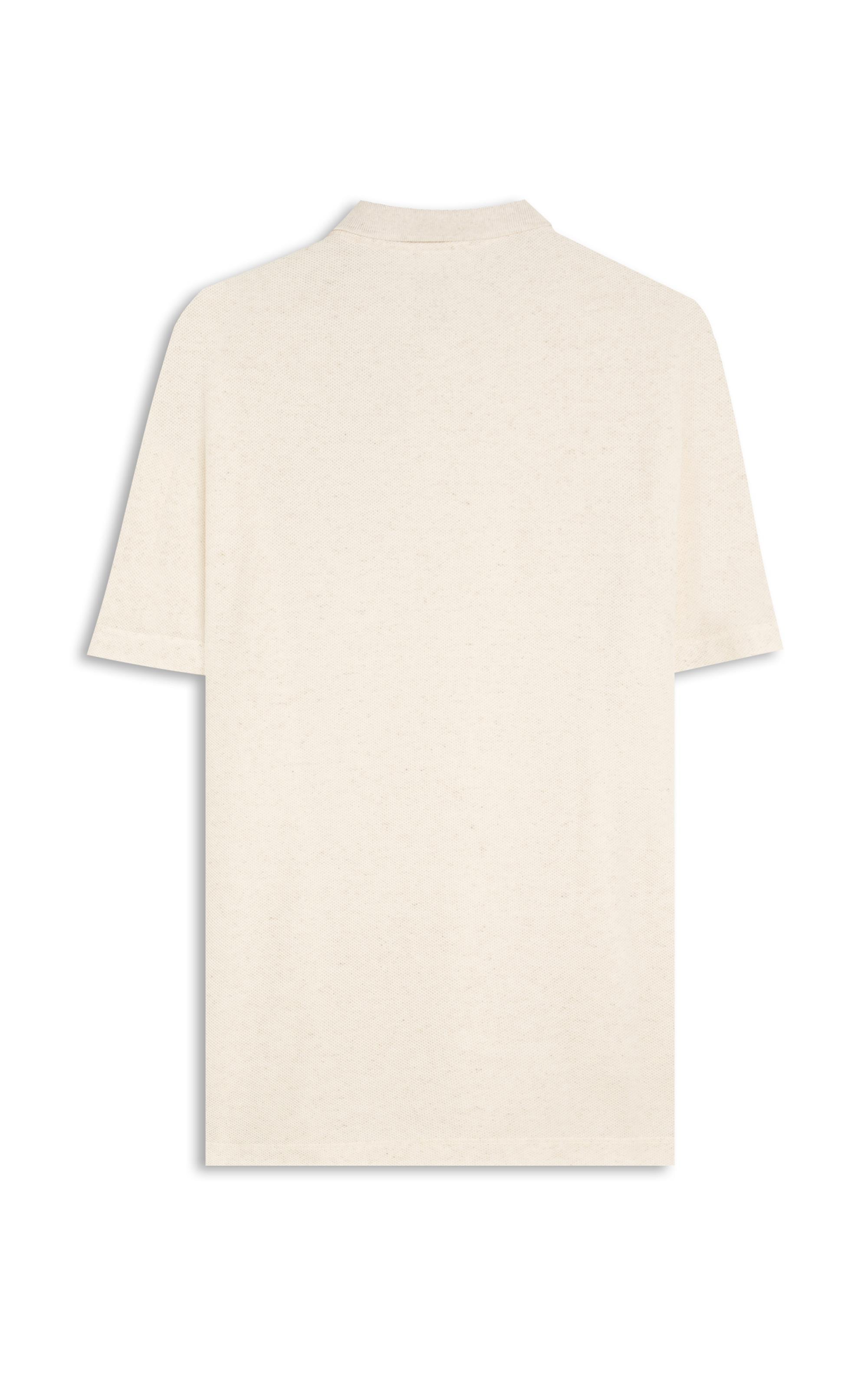 Polo Favo Linho Bf Natural