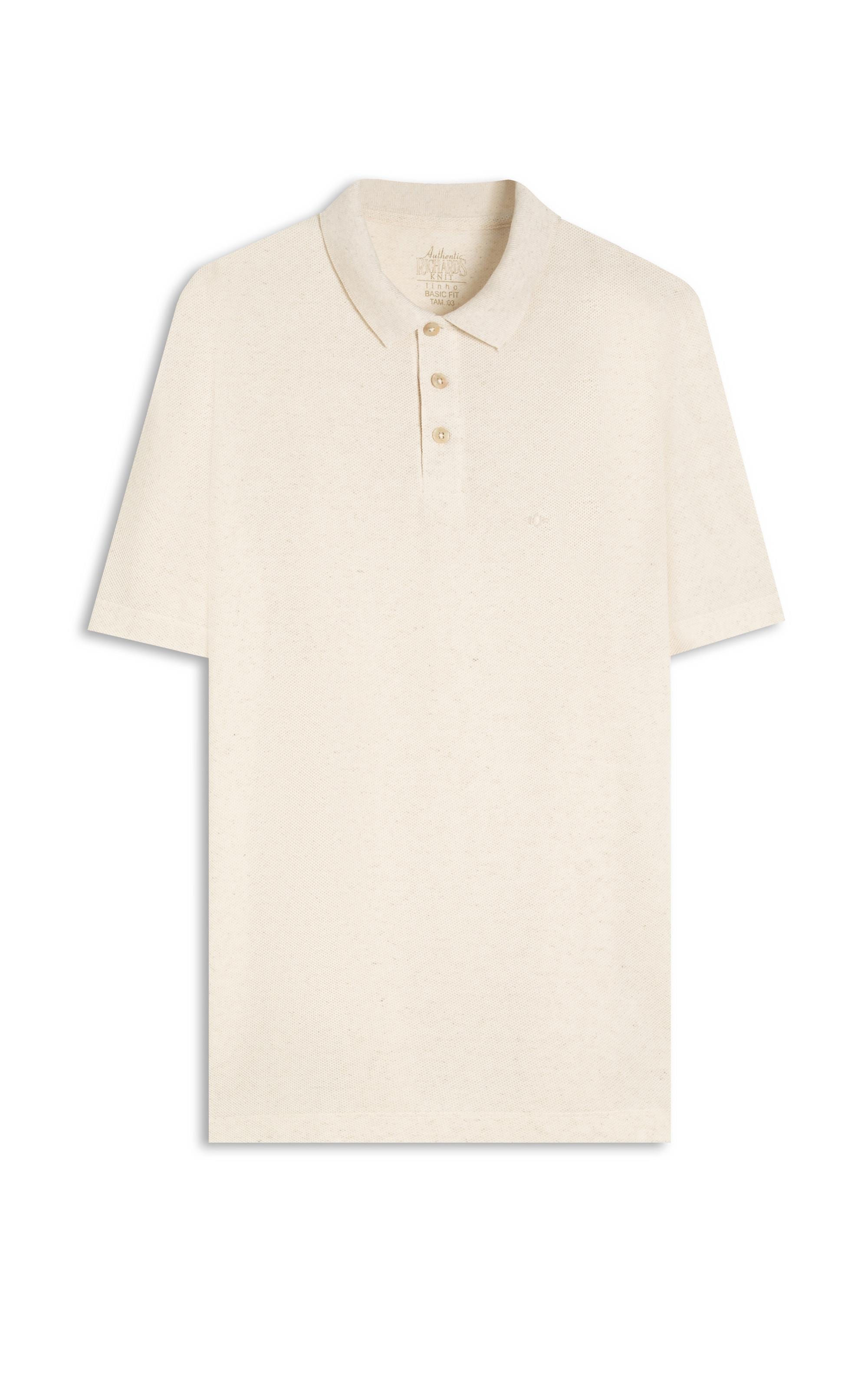 Polo Favo Linho Bf Natural