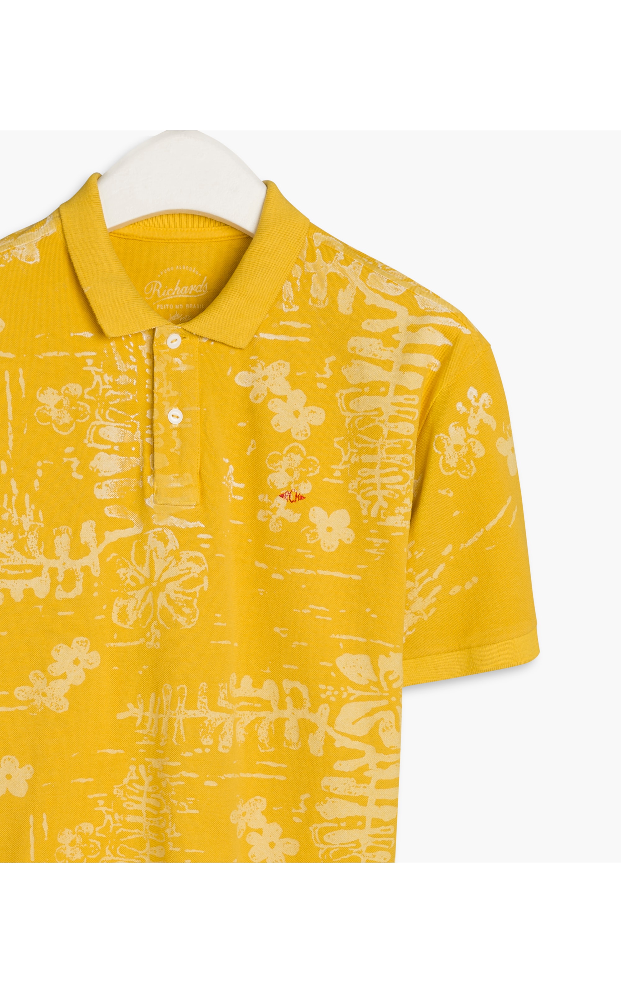 Polo Full Print Tropical Amarelo