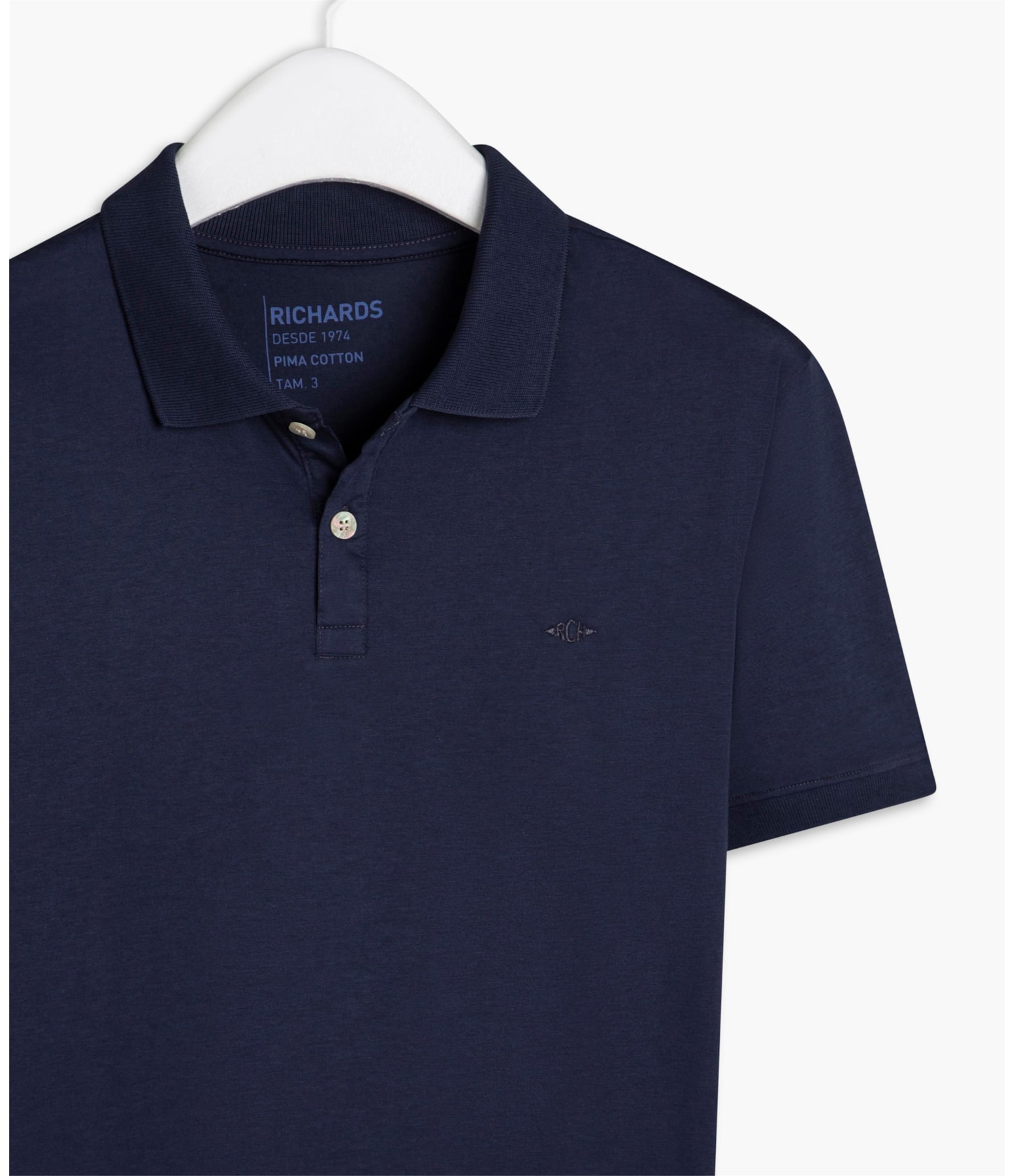 Polo Jersey Pima  Azul Marinho