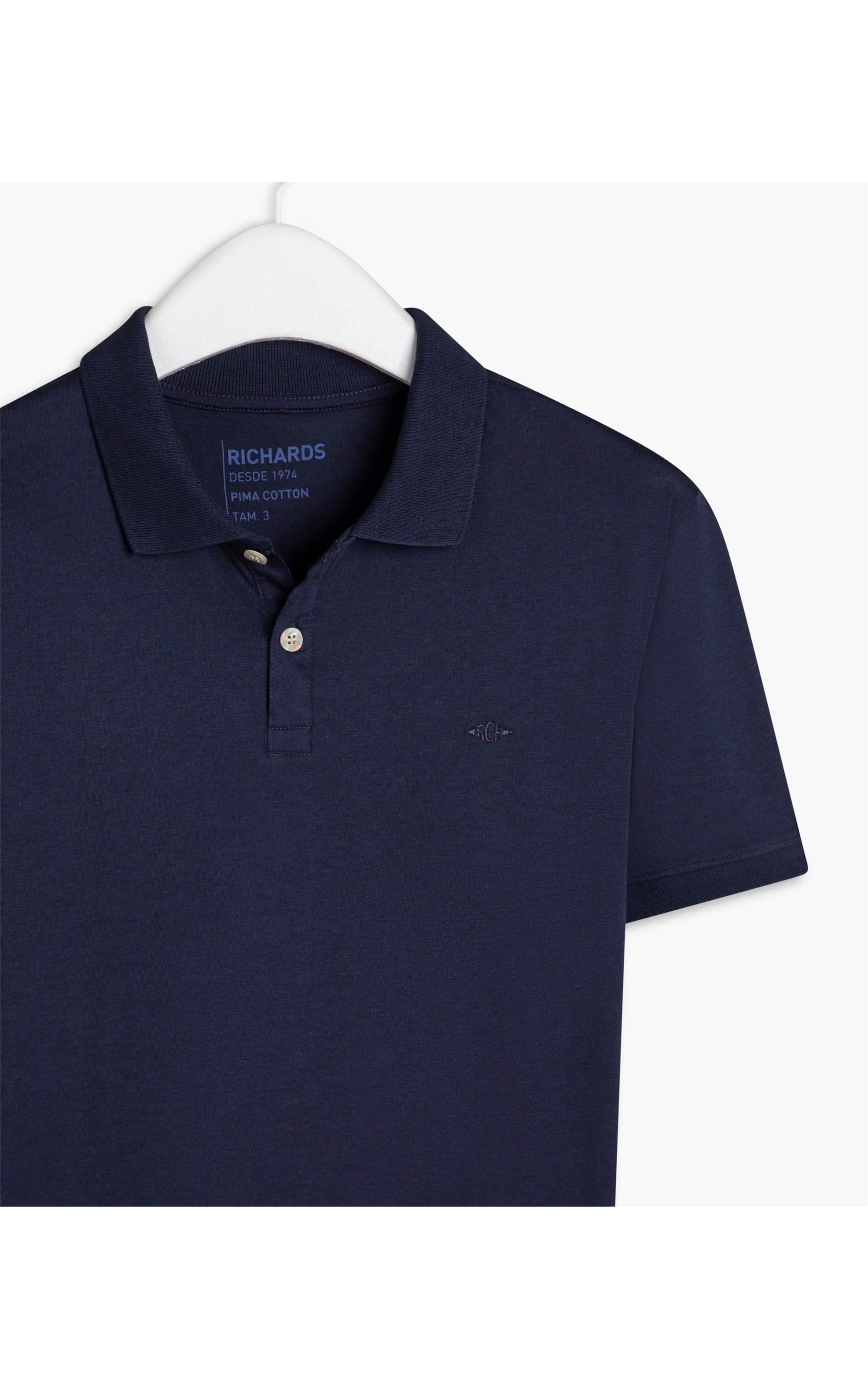 Polo Jersey Pima  Azul Marinho
