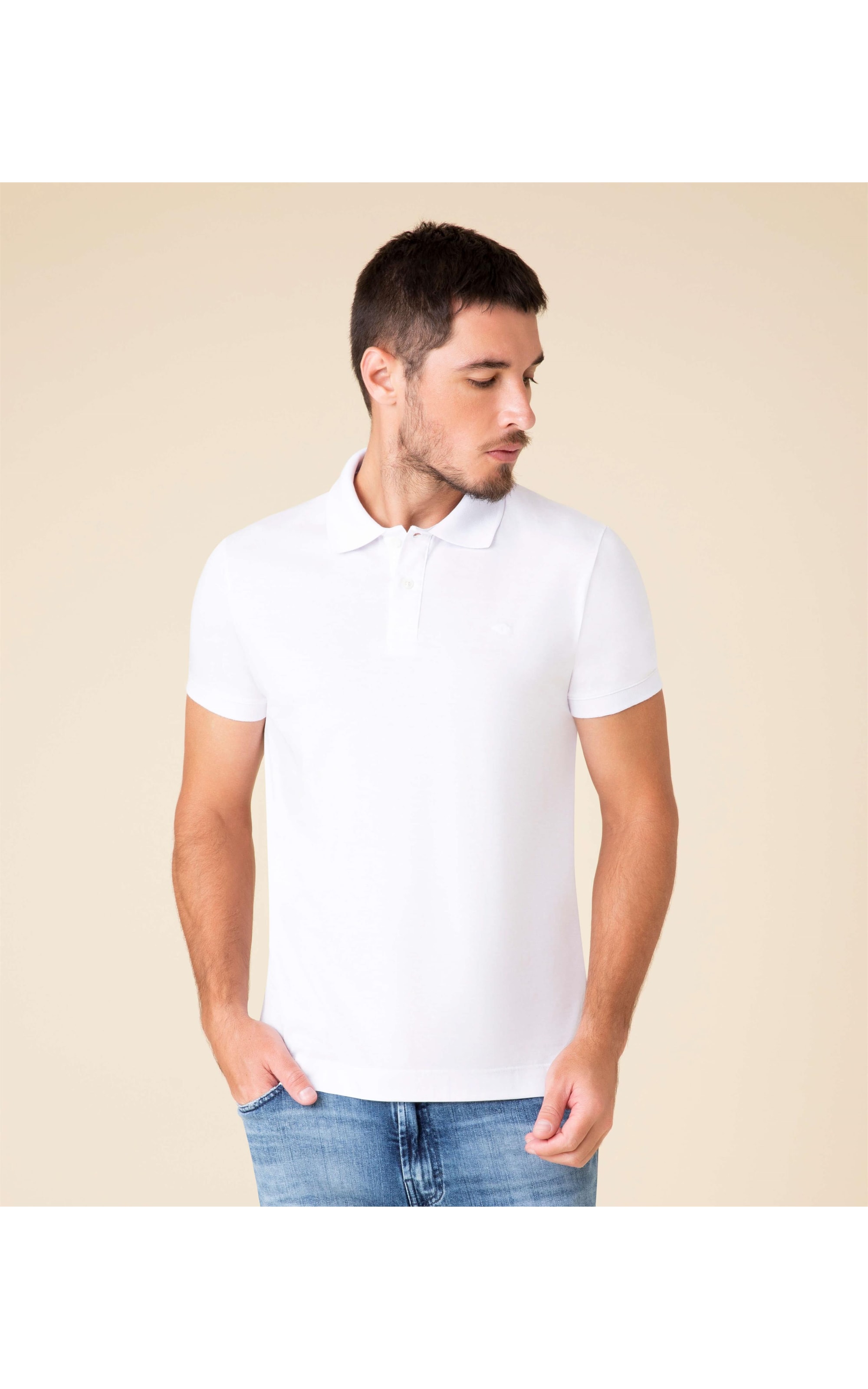 Polo Jersey Pima Branco