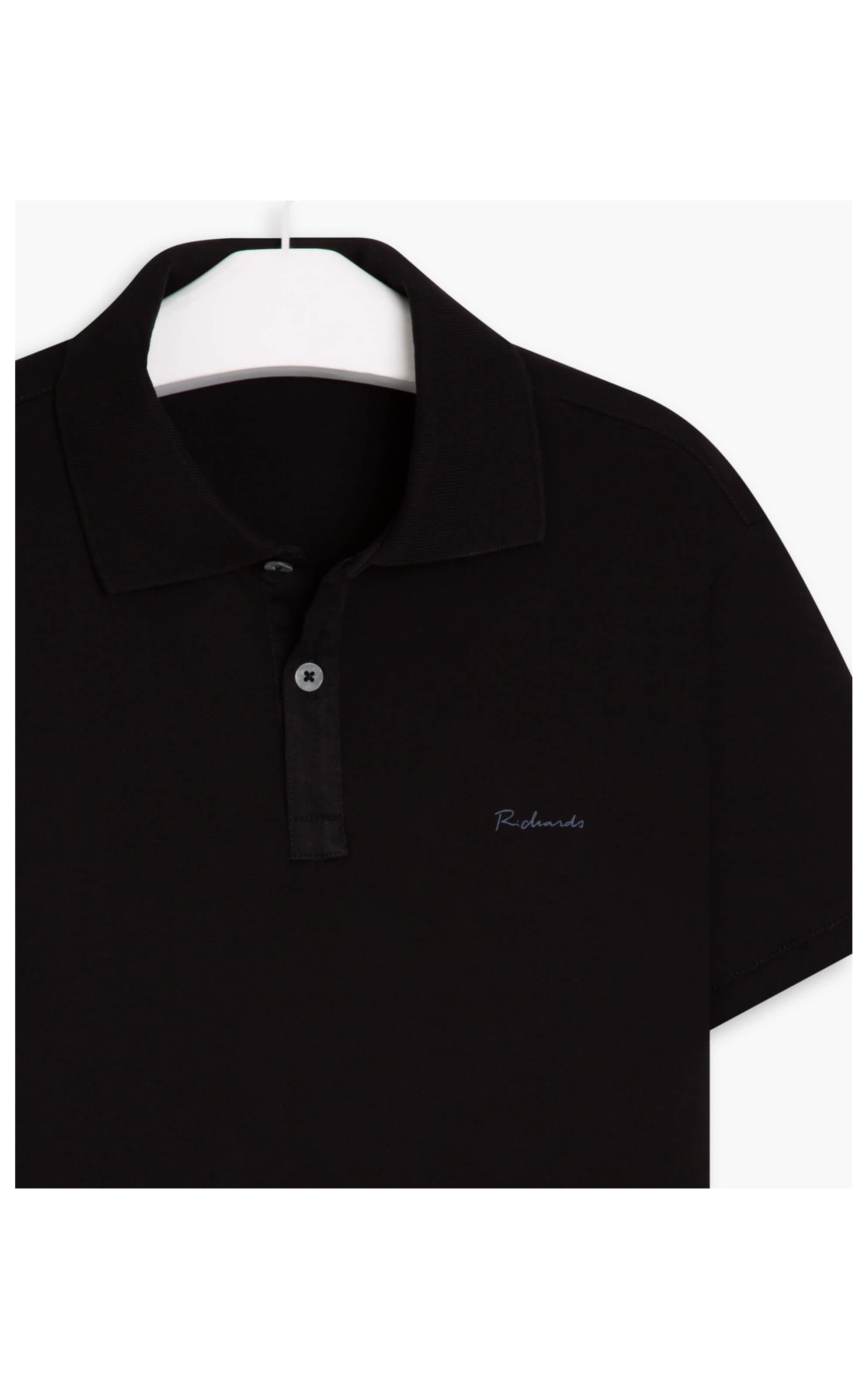 Polo Jersey Pima  Preto