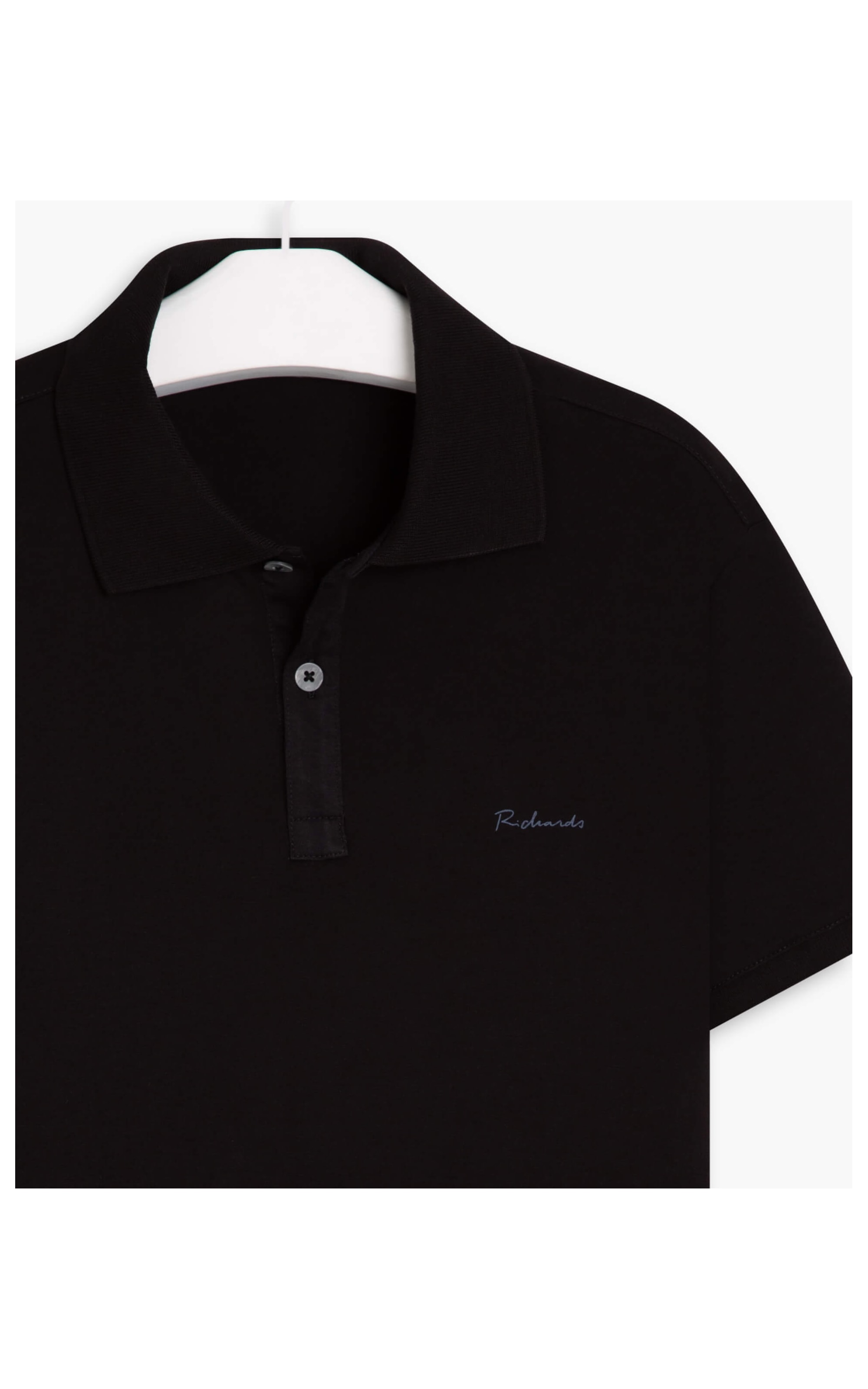 Polo Jersey Pima  Preto