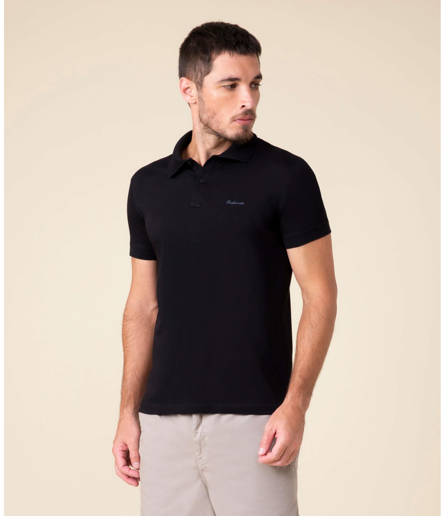 Polo Jersey Pima  Preto