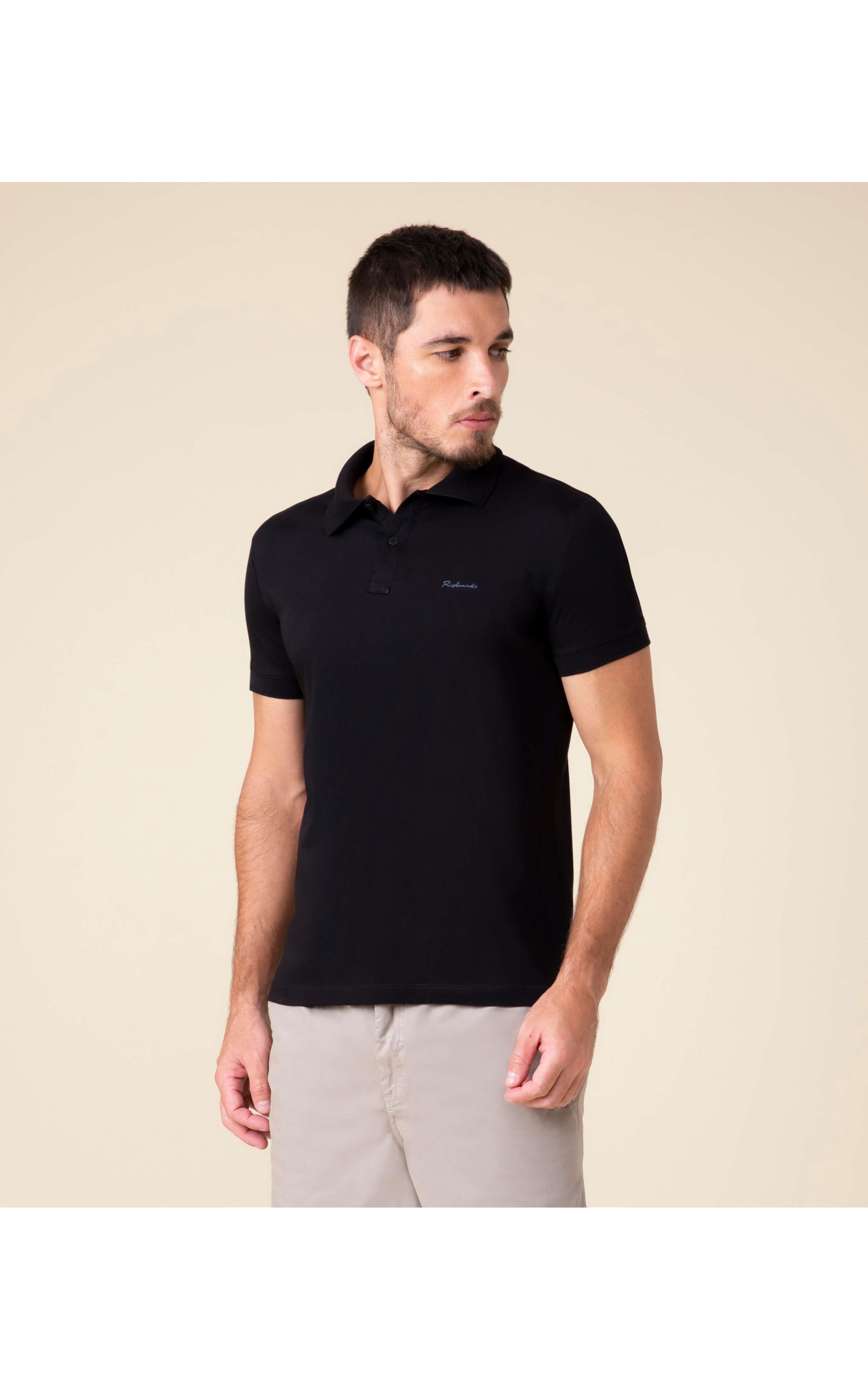Polo Jersey Pima  Preto