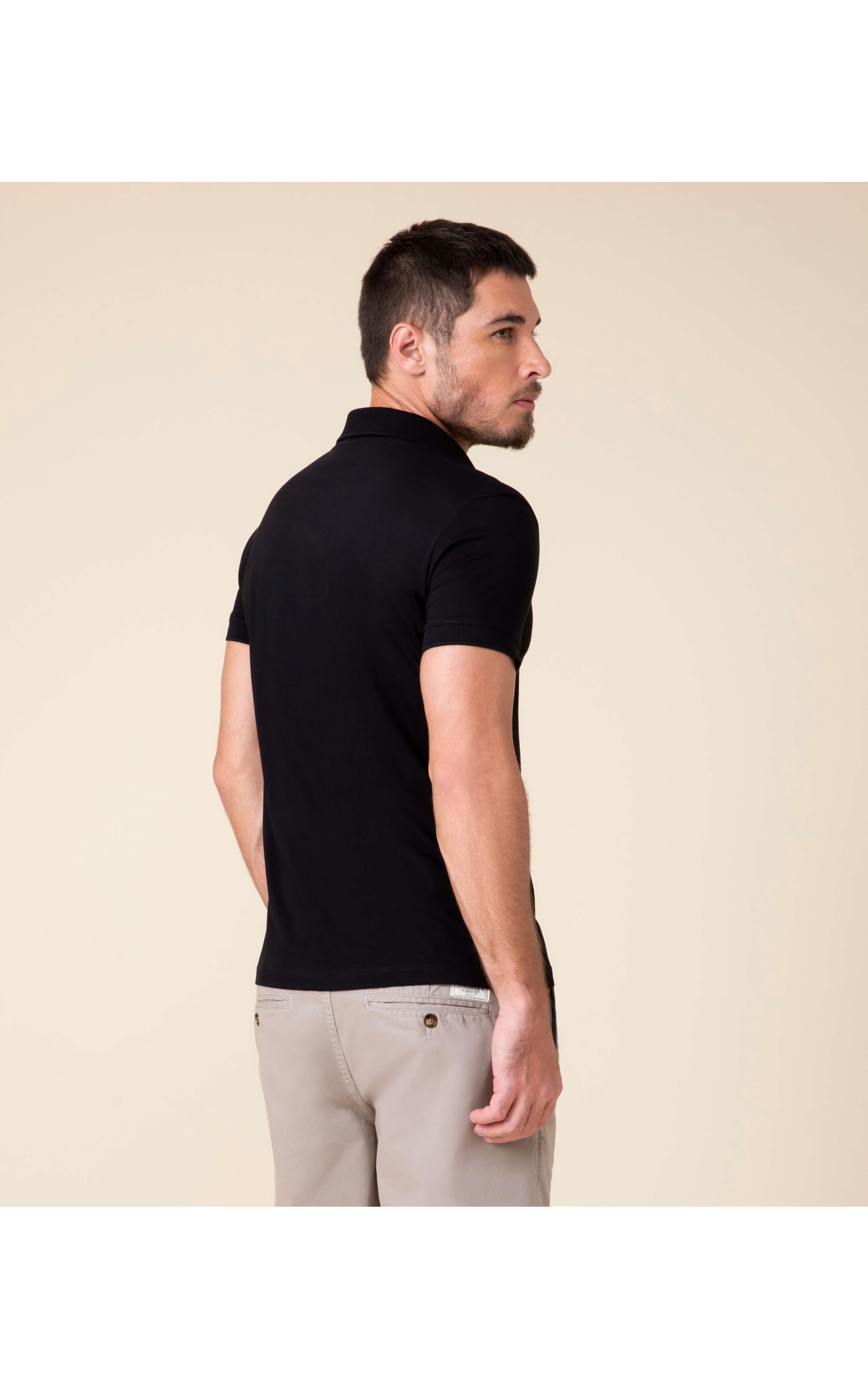 Polo Jersey Pima  Preto