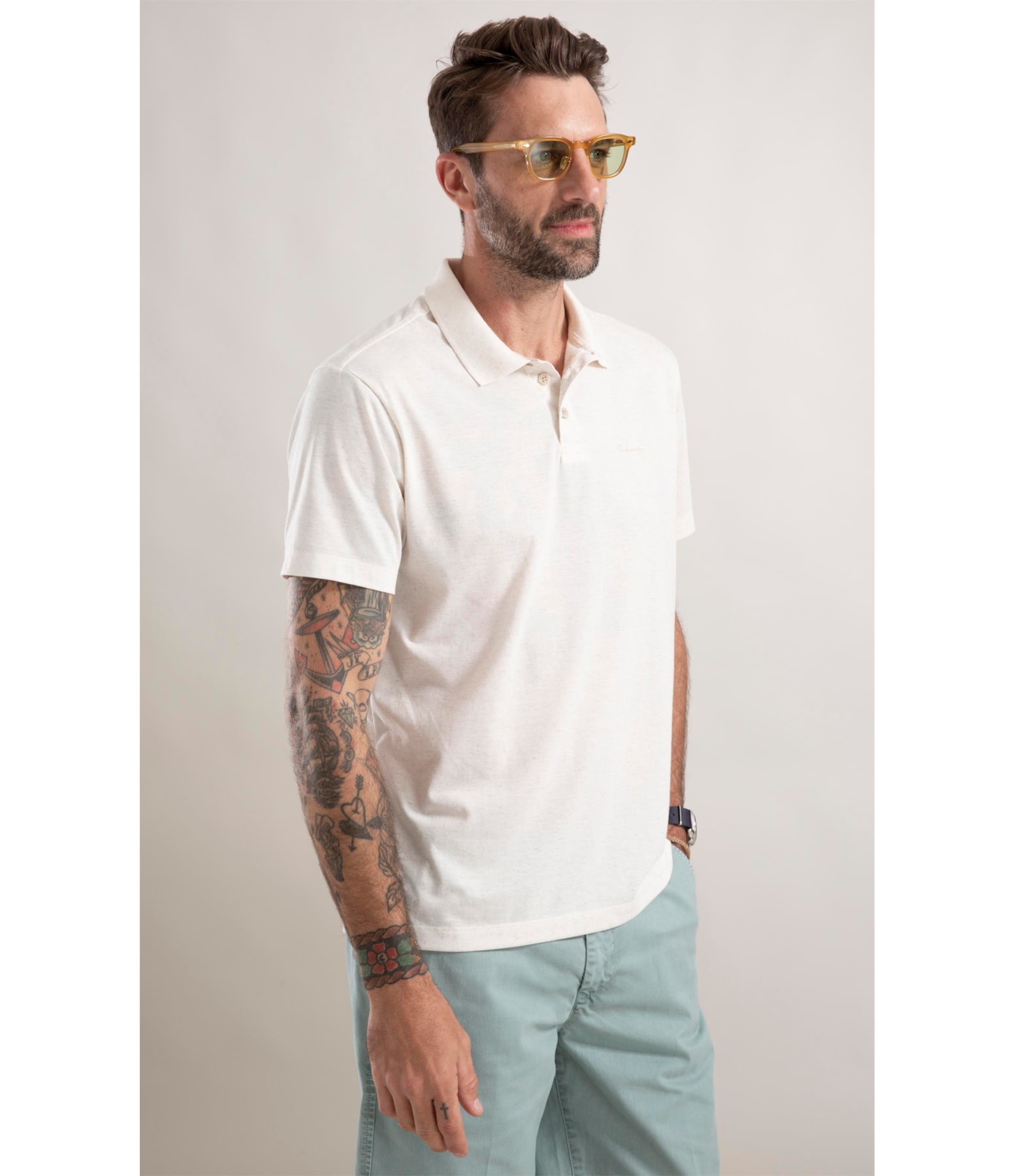 Polo Linen Basic Fit Natural