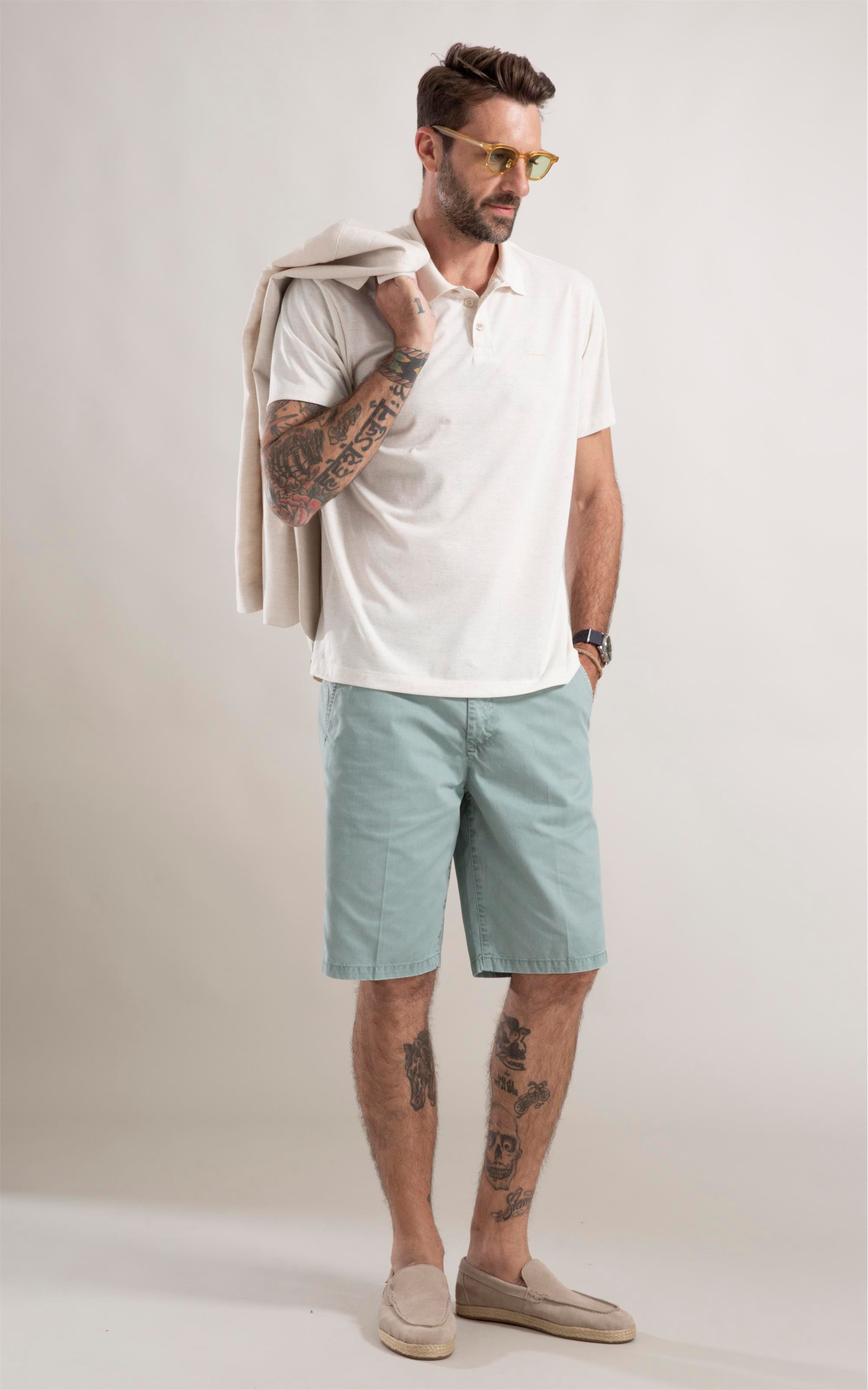 Polo Linen Basic Fit Natural