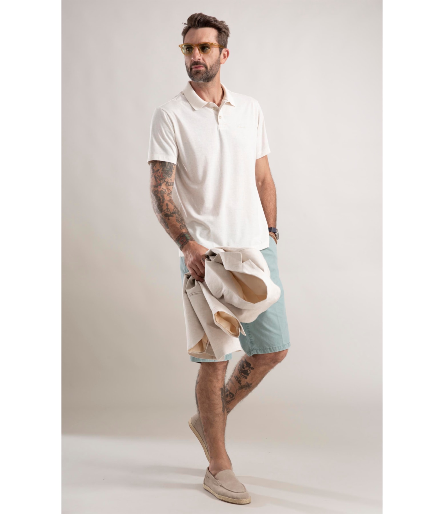 Polo Linen Basic Fit Natural