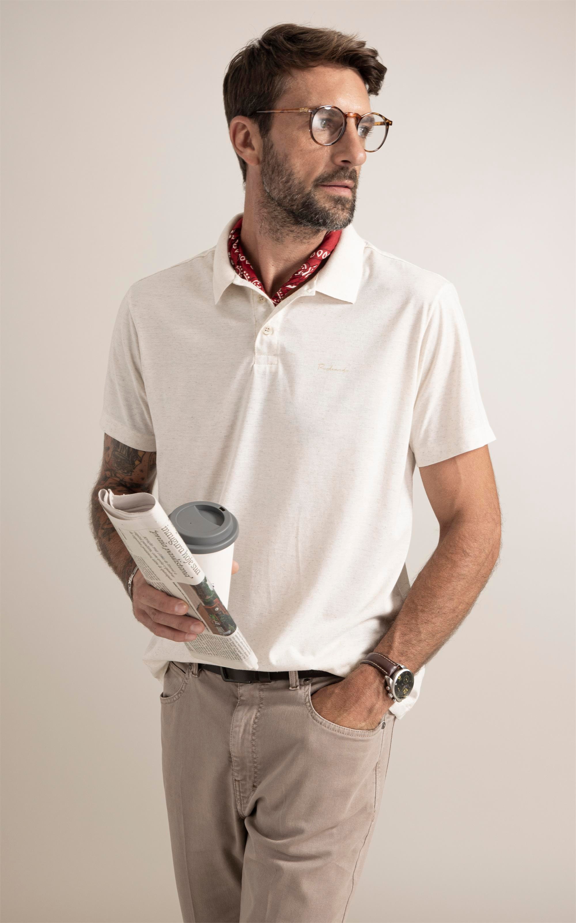 Polo Linen Basic Fit Natural