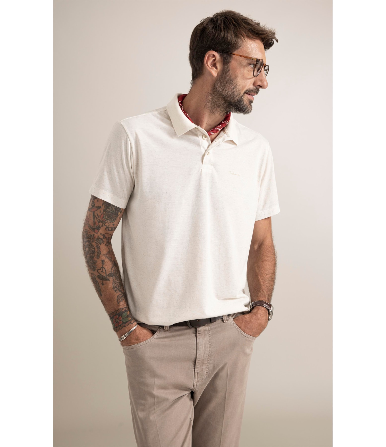Polo Linen Basic Fit Natural