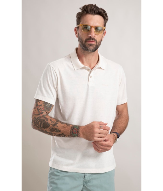 Polo Linen Basic Fit Natural