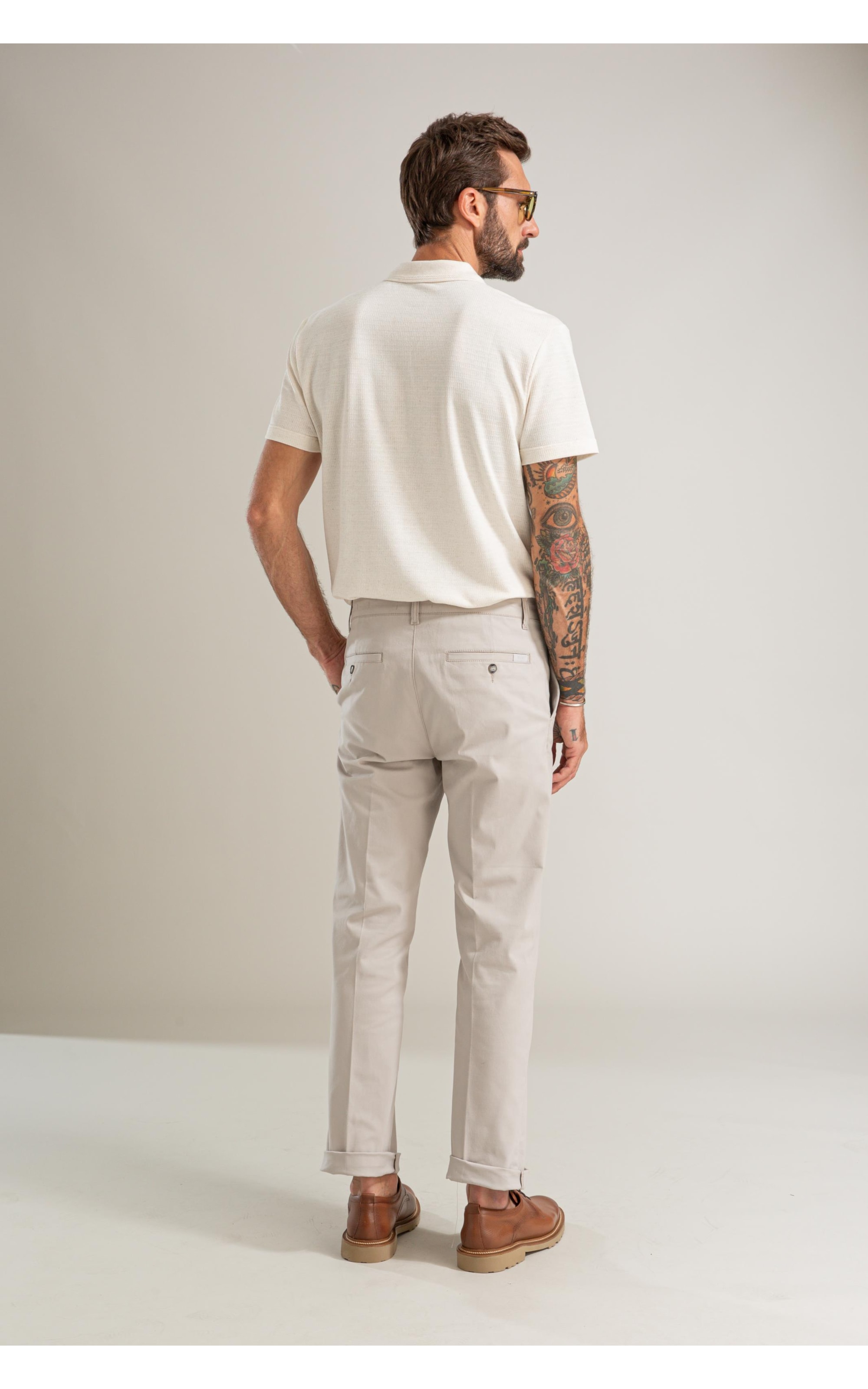 Polo Linen Malha Gales Mc Bf Natural