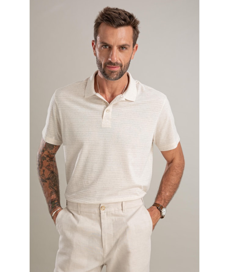 Polo Linho Mc District  Bf Natural