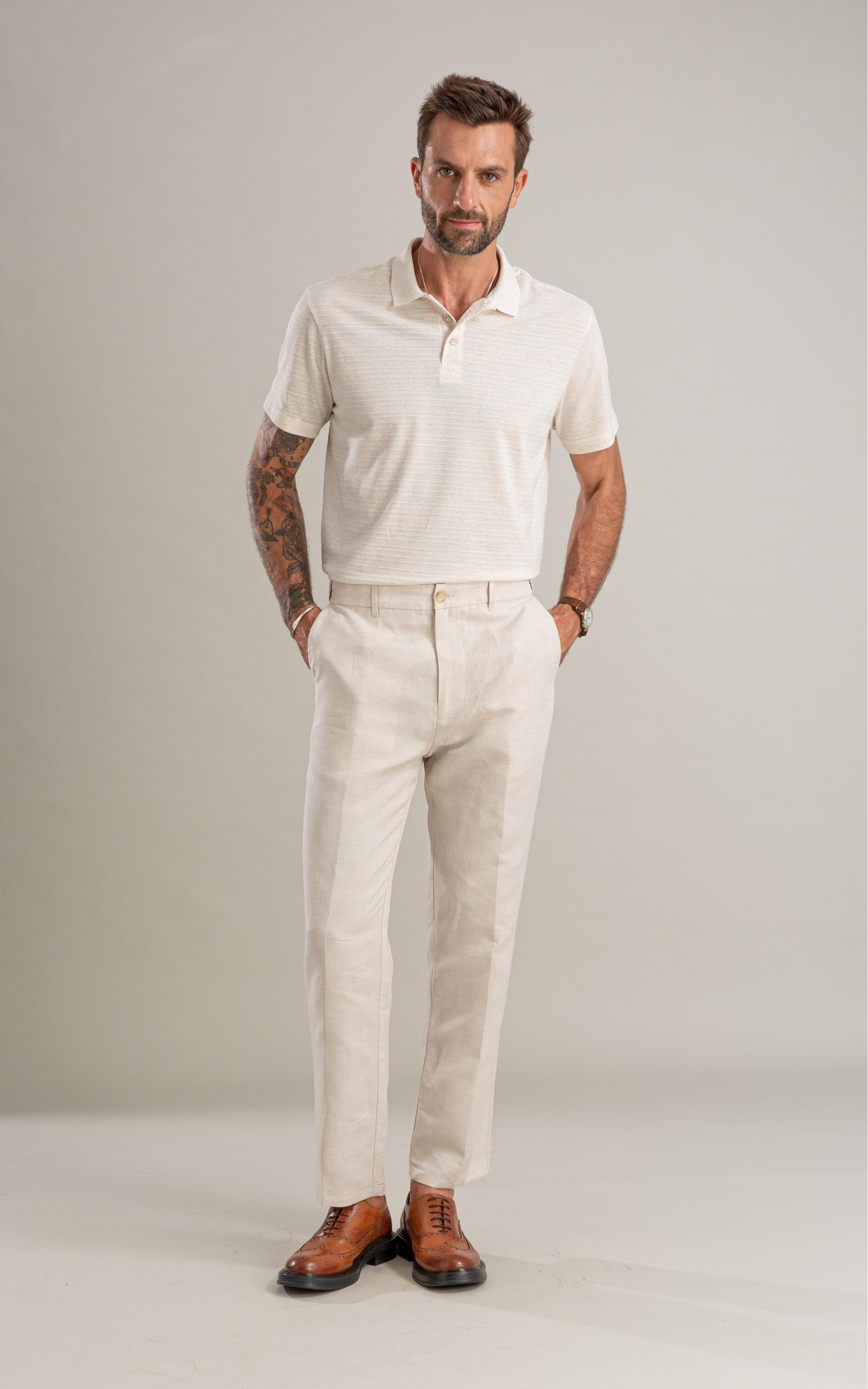 Polo Linho Mc District  Bf Natural