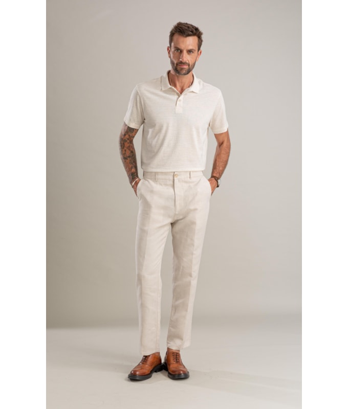 Polo Linho Mc District  Bf Natural