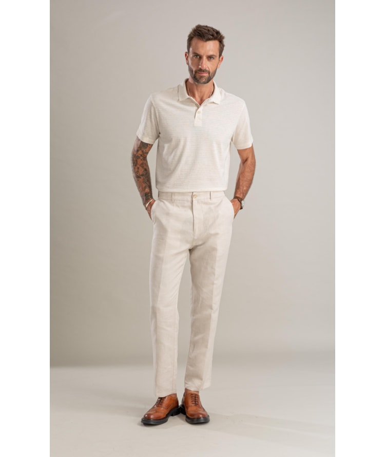 Polo Linho Mc District  Bf Natural