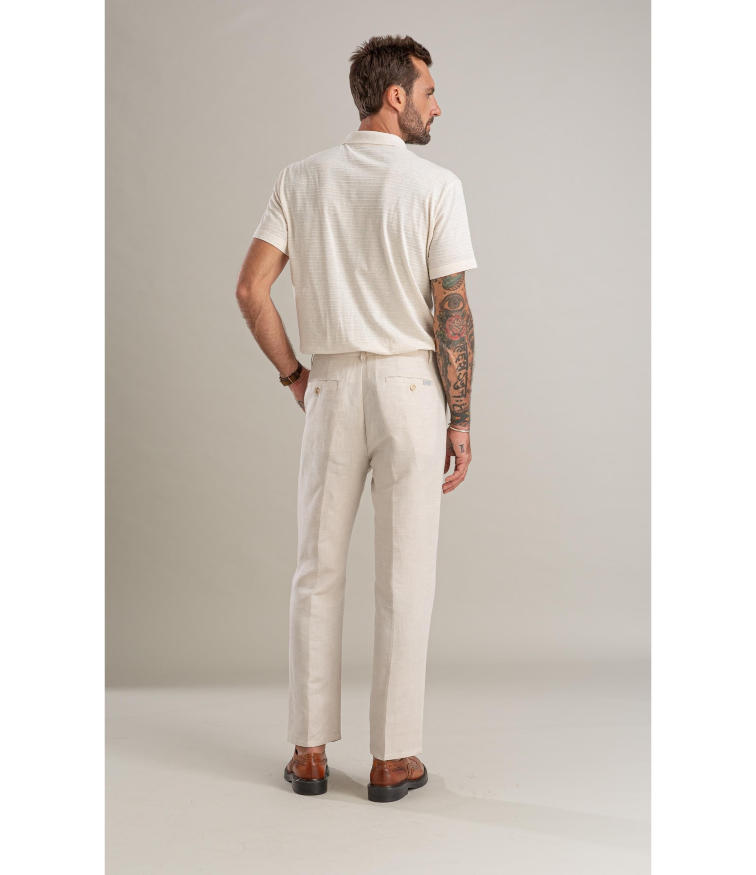 Polo Linho Mc District  Bf Natural