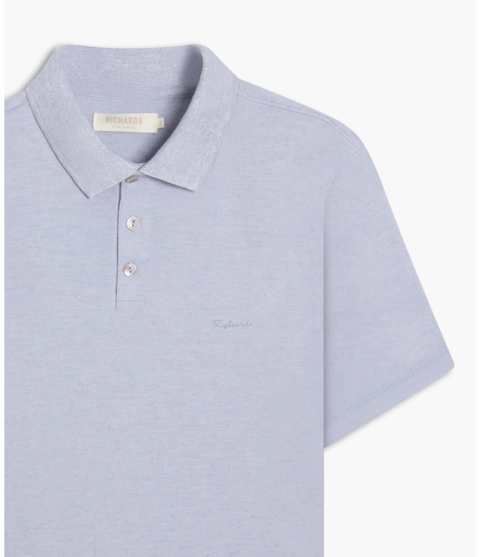 Polo Linho Mm  Basic Azul Claro