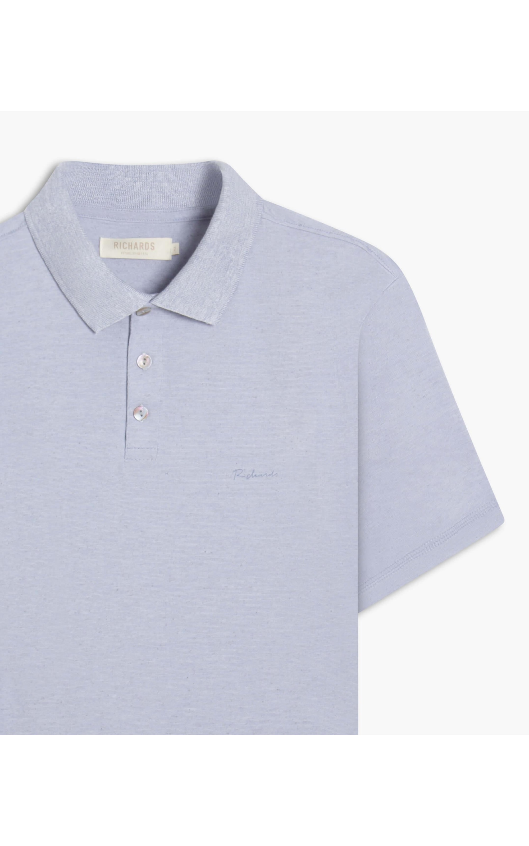 Polo Linho Mm  Basic Azul Claro