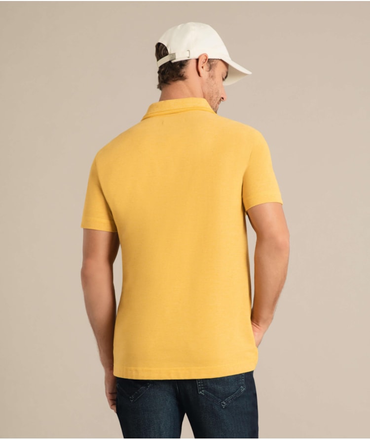 Polo Linho Piquet Amarelo
