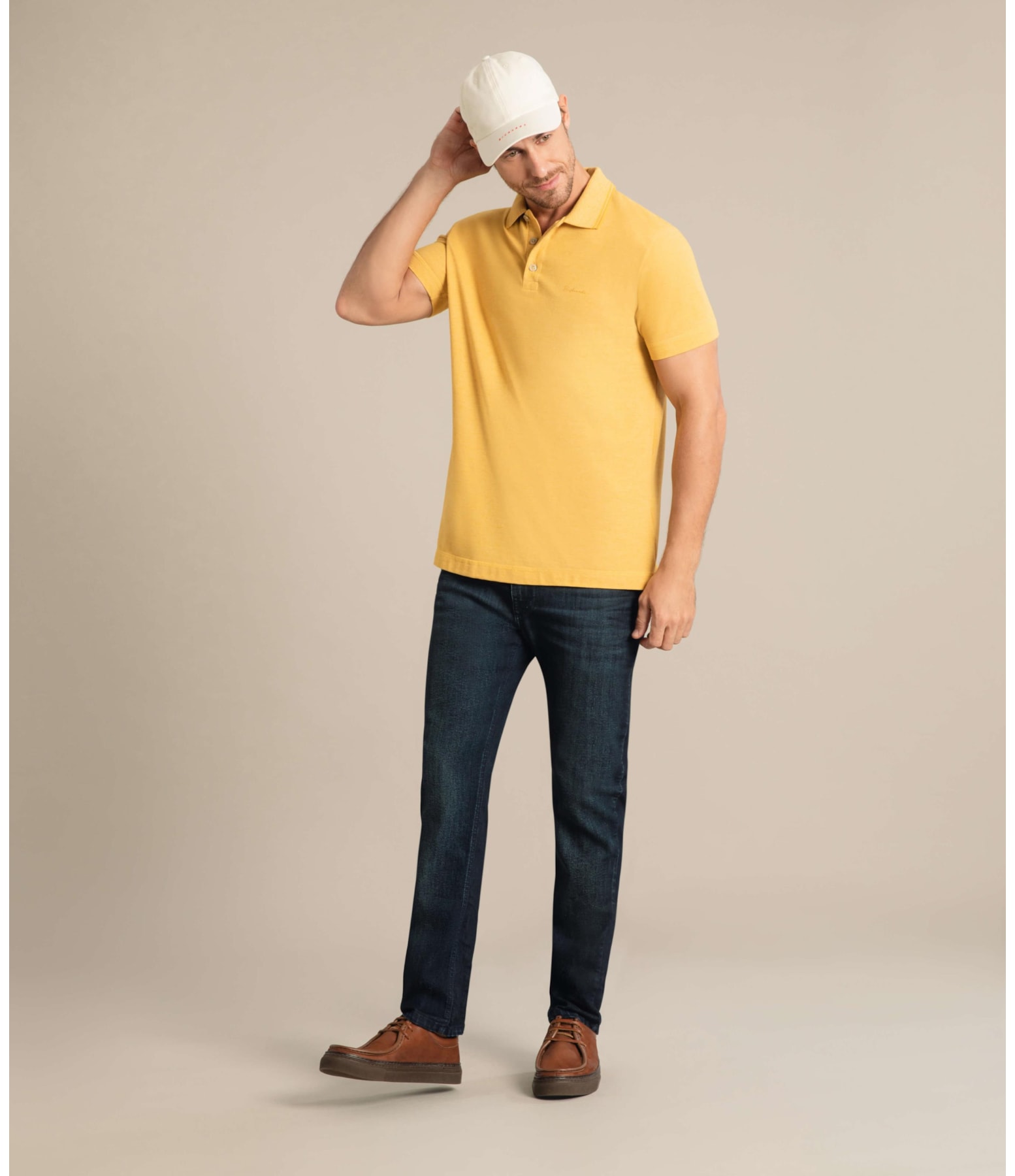 Polo Linho Piquet Amarelo