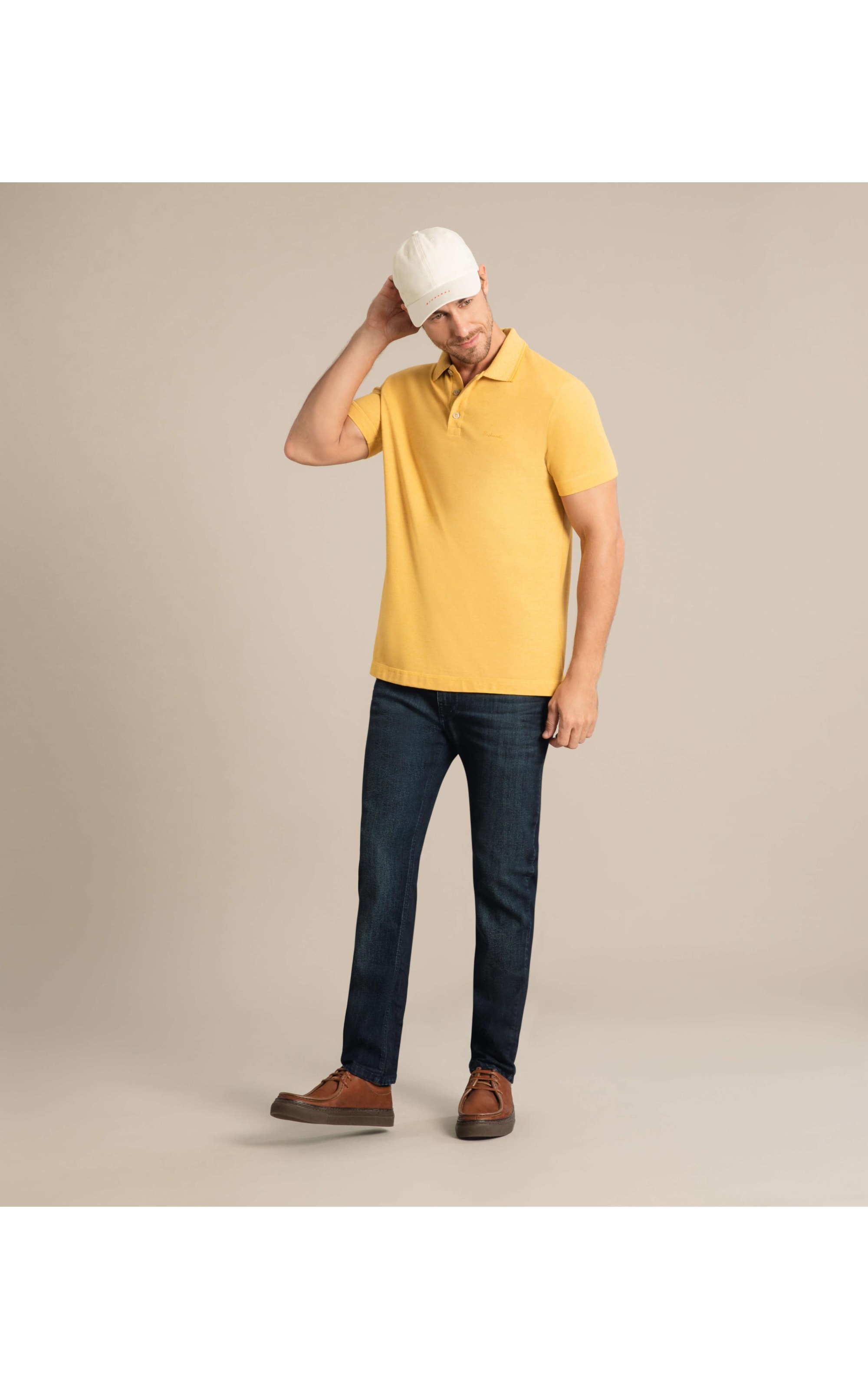 Polo Linho Piquet Amarelo