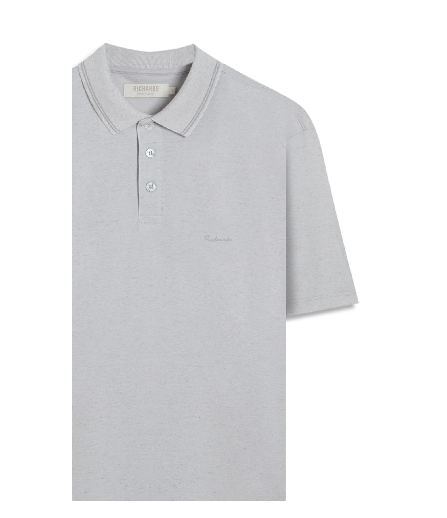 Polo Linho Piquet  C/ Friso Duplo Prata