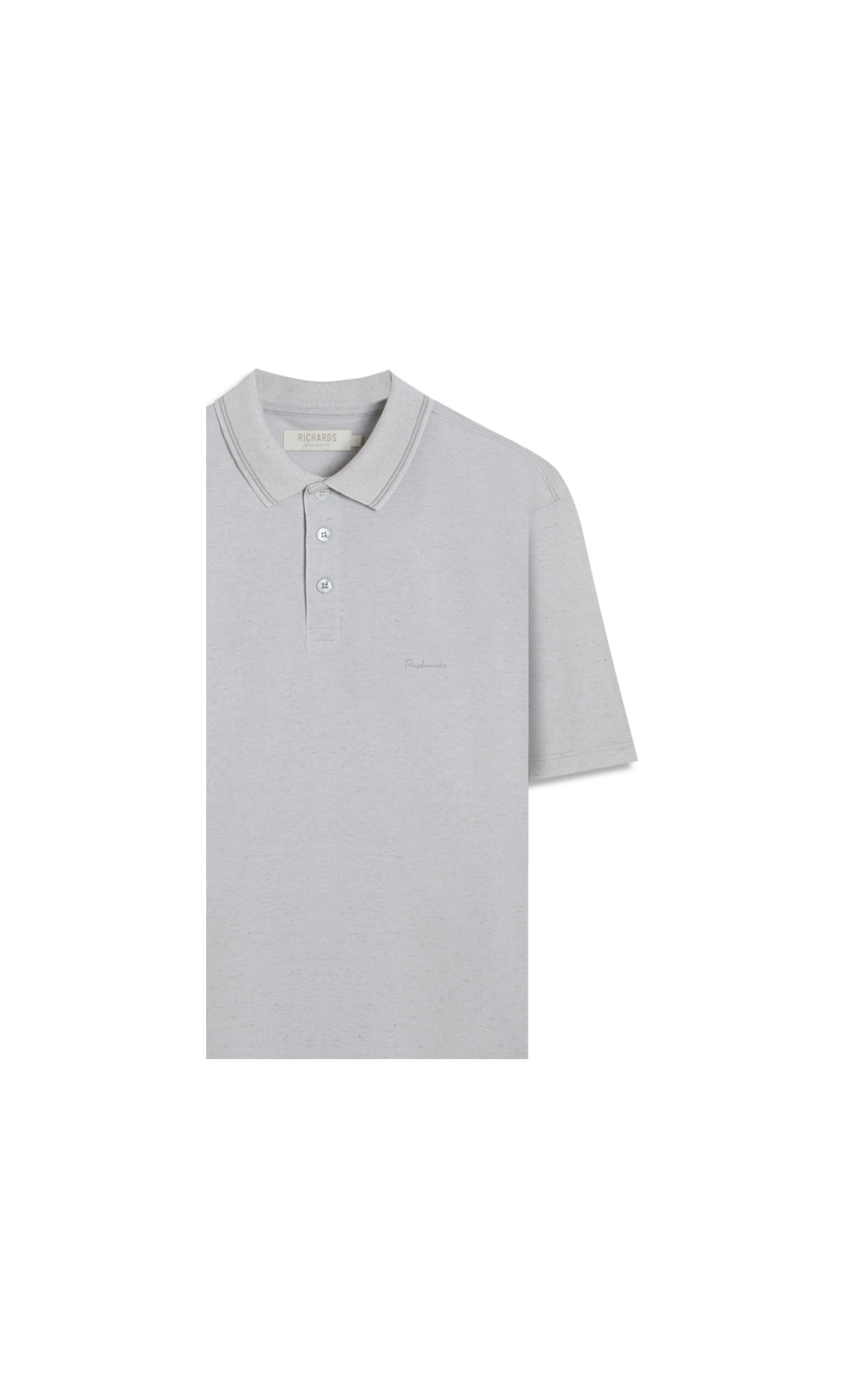 Polo Linho Piquet  C/ Friso Duplo Prata