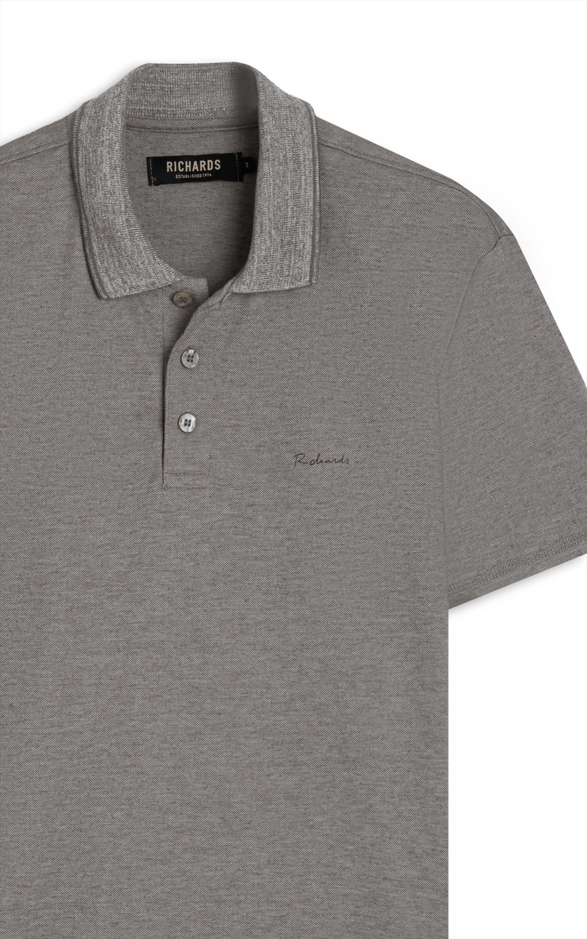 Polo Linho Piquet  Com Friso Castor
